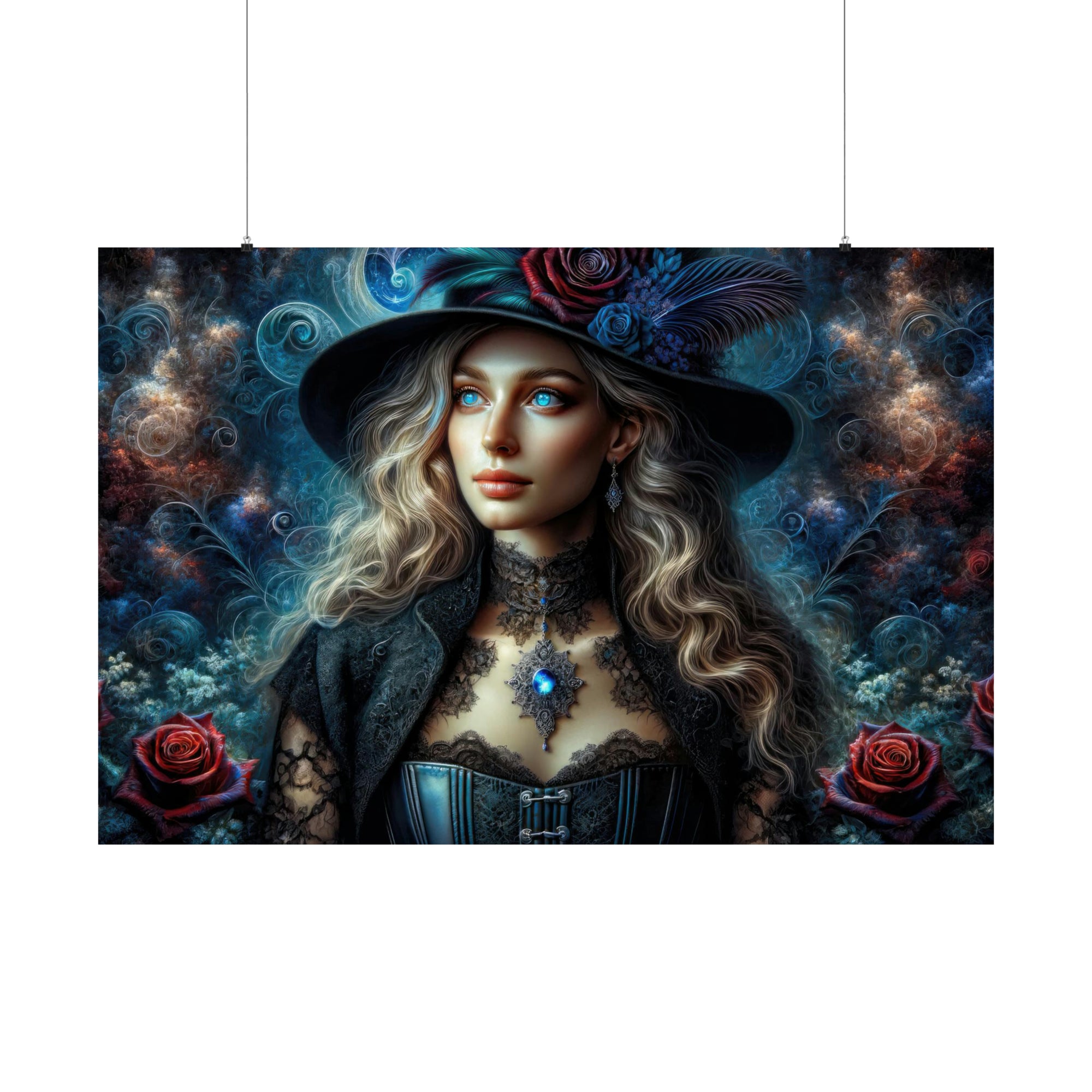 Dreams Woven in Moonlight and Roses Poster