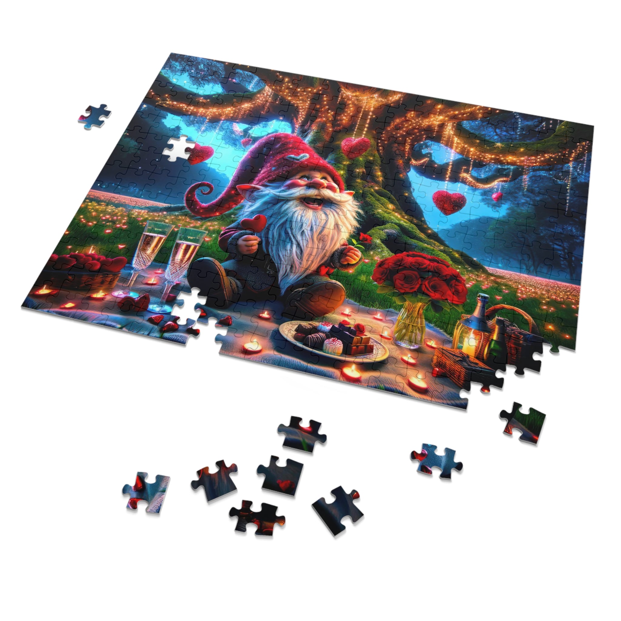 Valentine's with the Whimsical Forest Gnome Jigsaw Puzzle