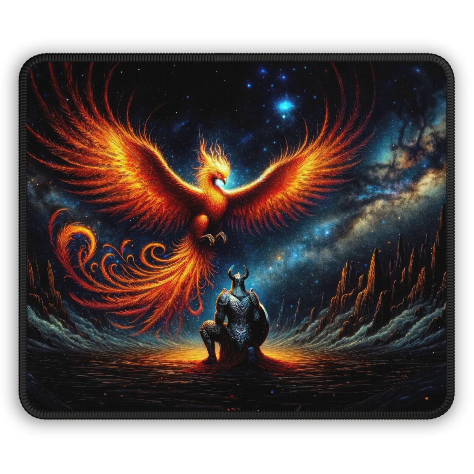 The Cosmic Rebirth of the Phoenix and the Watcher Gaming Mouse Pad