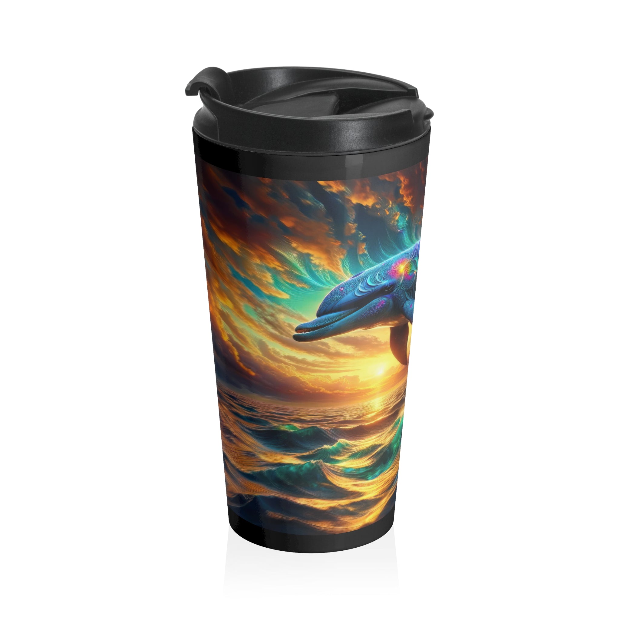 Saut quantique du dauphin cosmique Mug isotherme