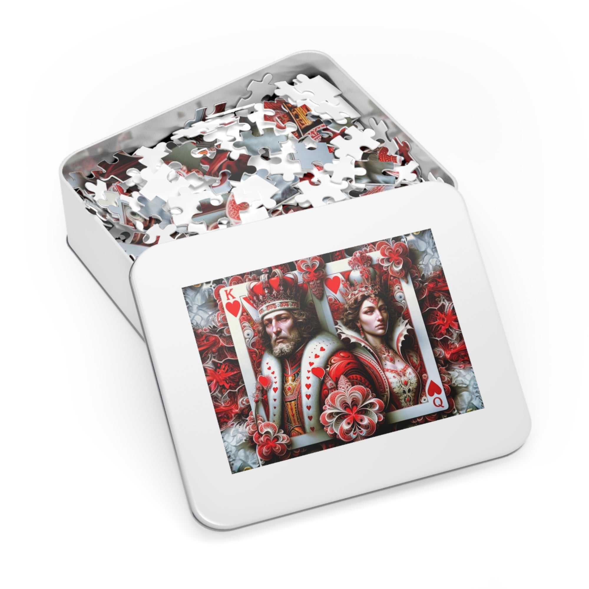 The King and Queen of Hearts' Embrace Puzzle