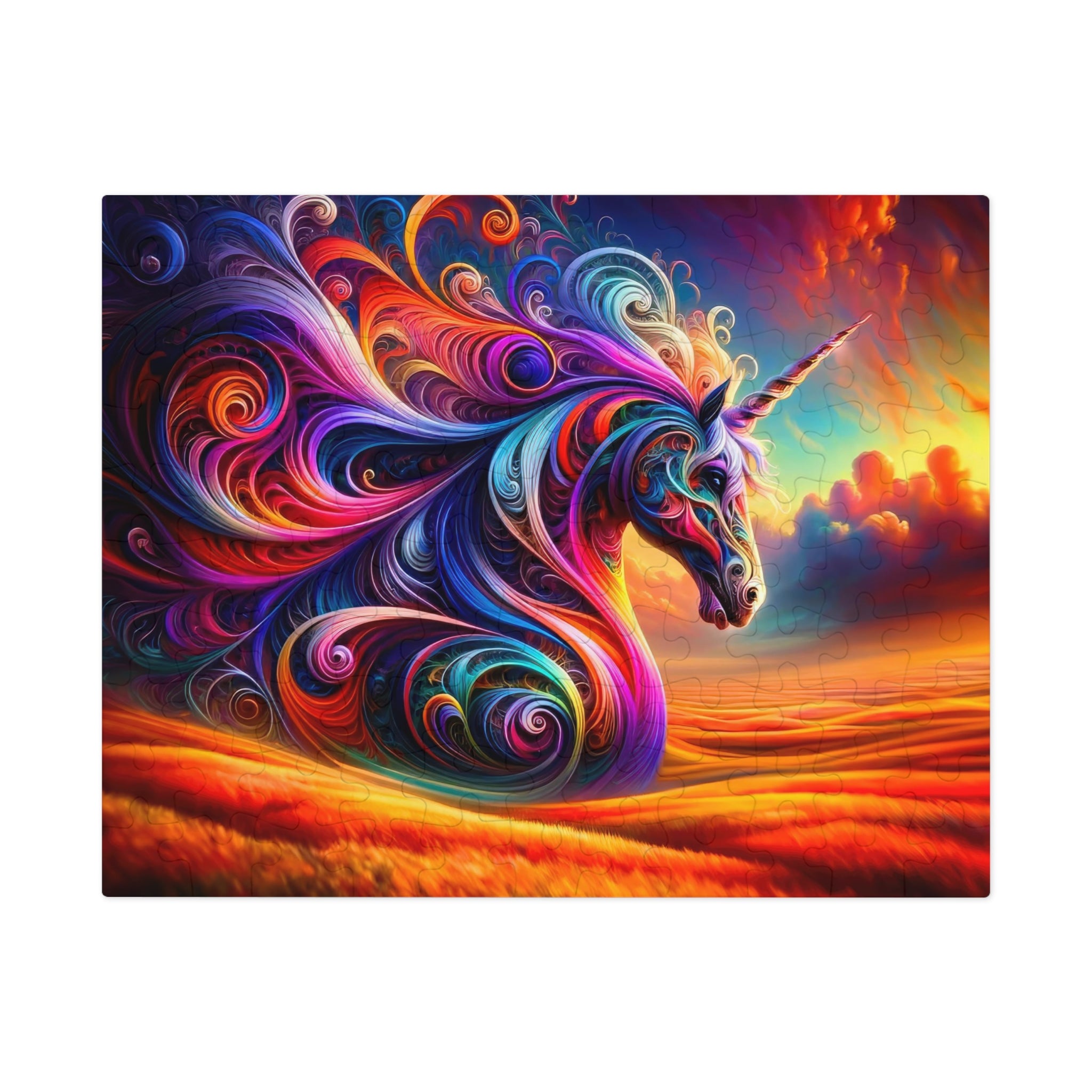 The Chromatic Chronicles of a Celestial Steed Jigsaw Puzzle