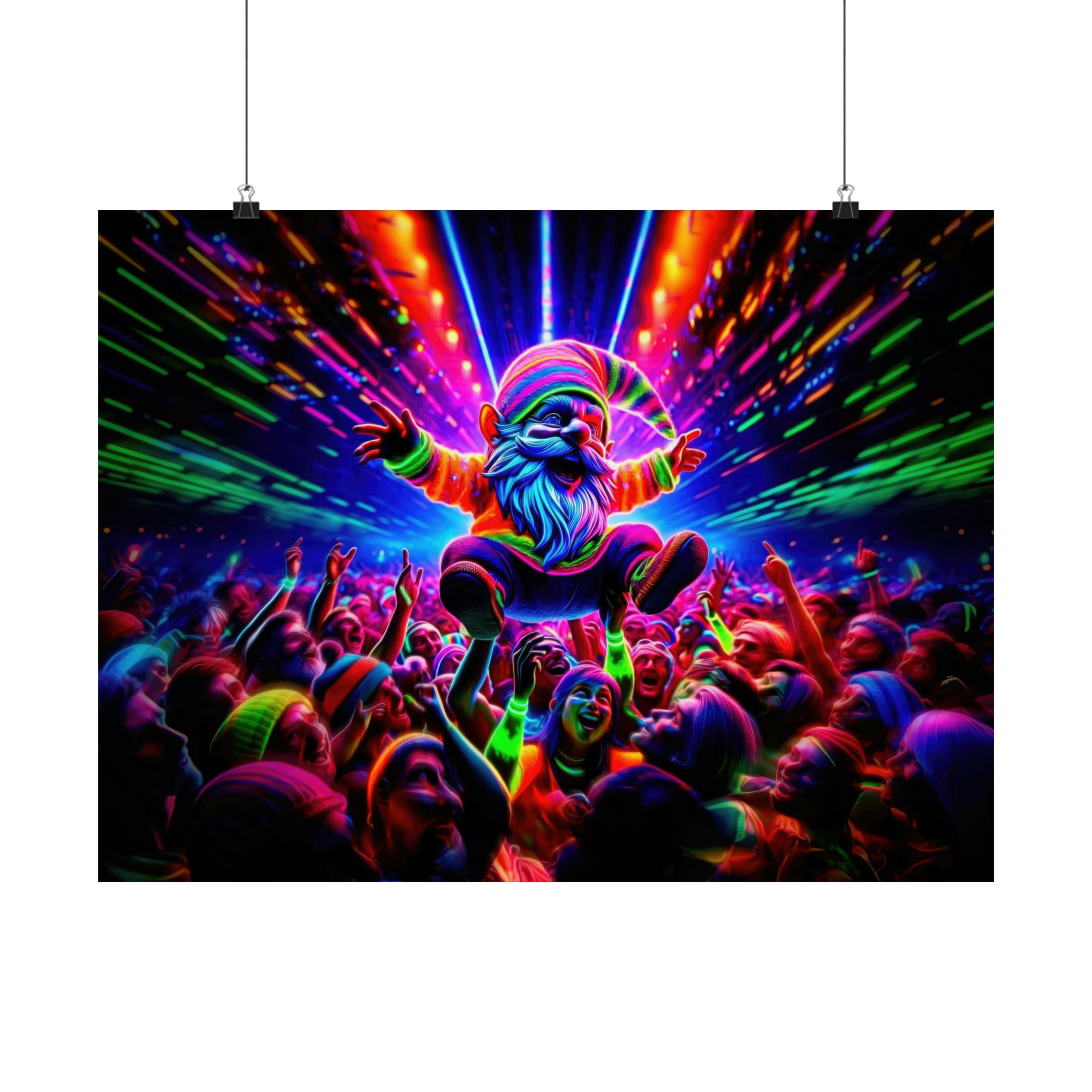 Underground Rave Gnome Poster