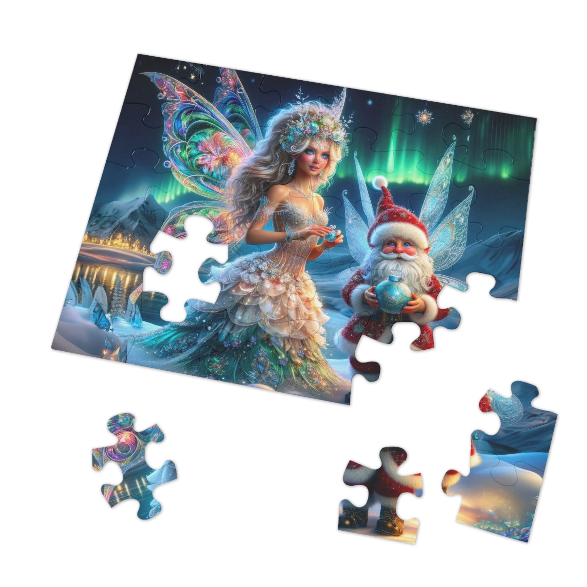 Un puzzle de Noël de conte de fées