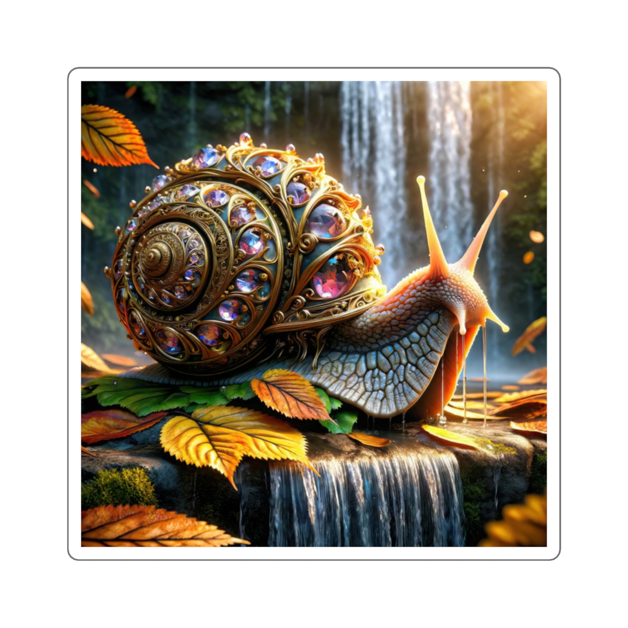 Pegatinas de caracoles dorados