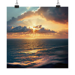 Vue du coucher de soleil sur l'océan à Hawaï (# 1) Poster