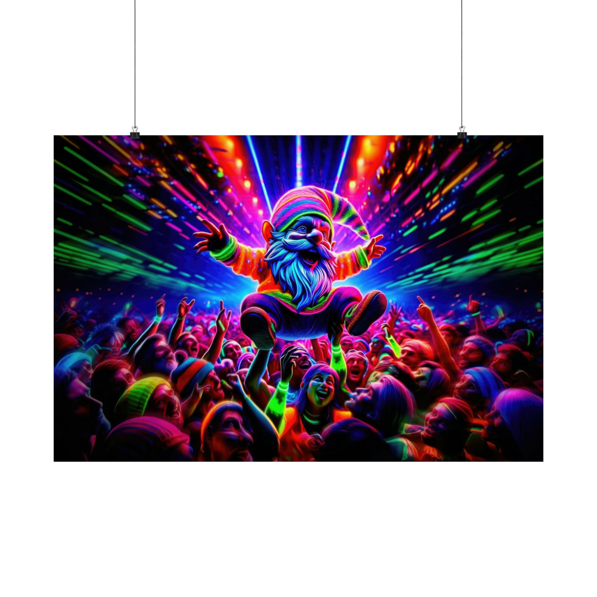 Underground Rave Gnome Poster