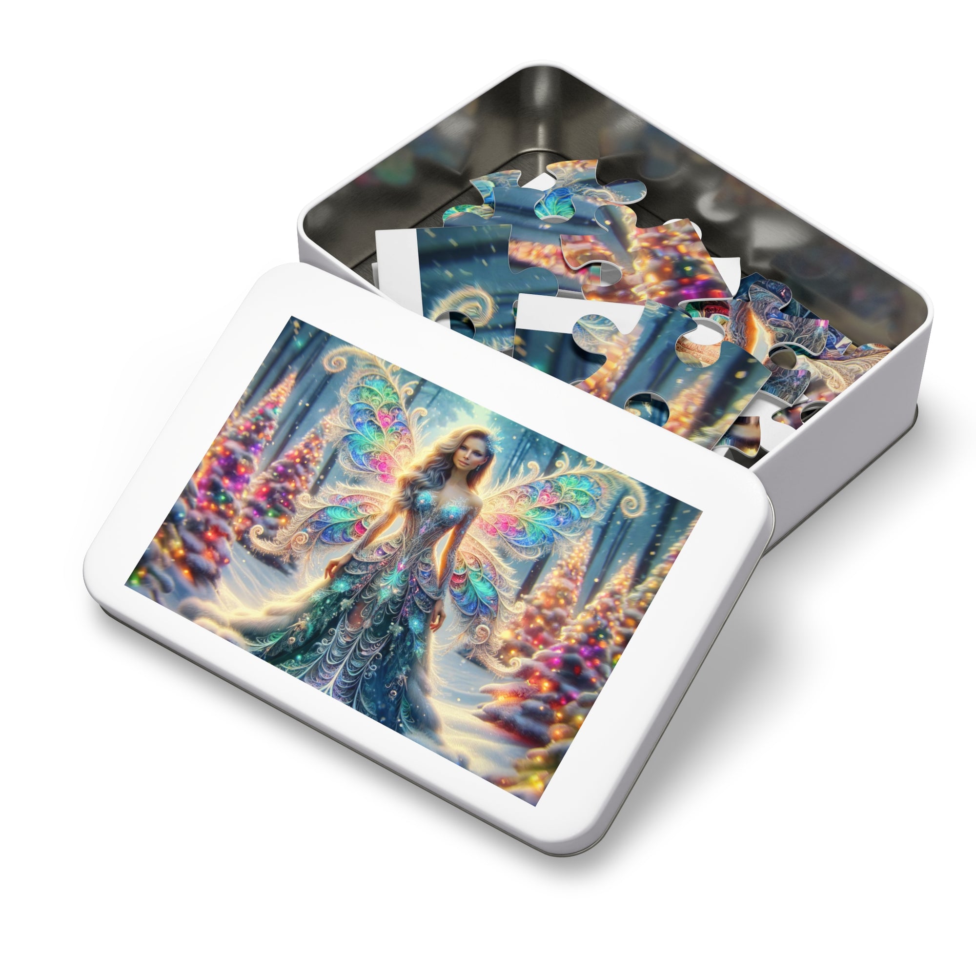 Enchanted Fractal Frost Jigsaw Puzzle