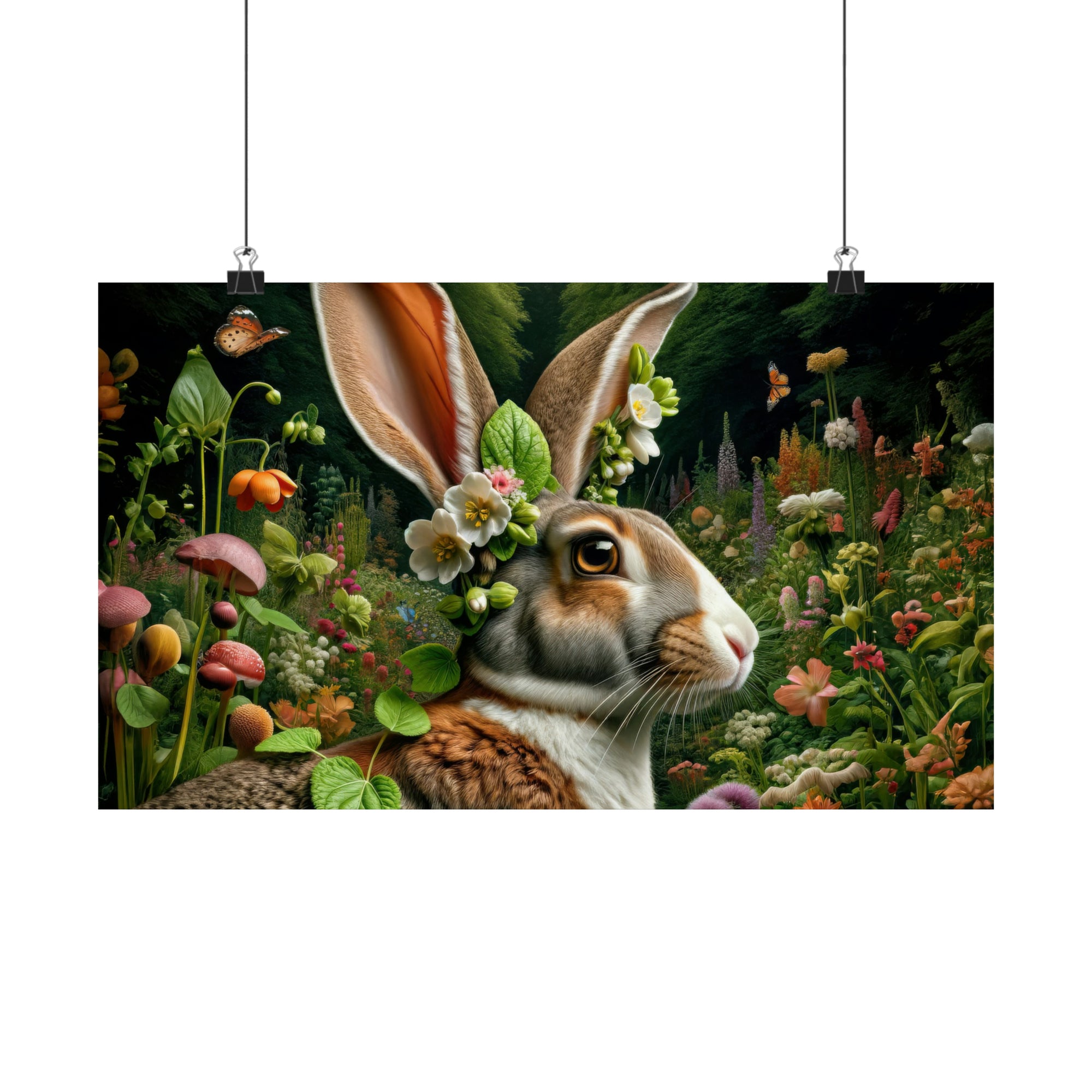 Blossom-Eared Sentinel of the Enchanted Garden Poster