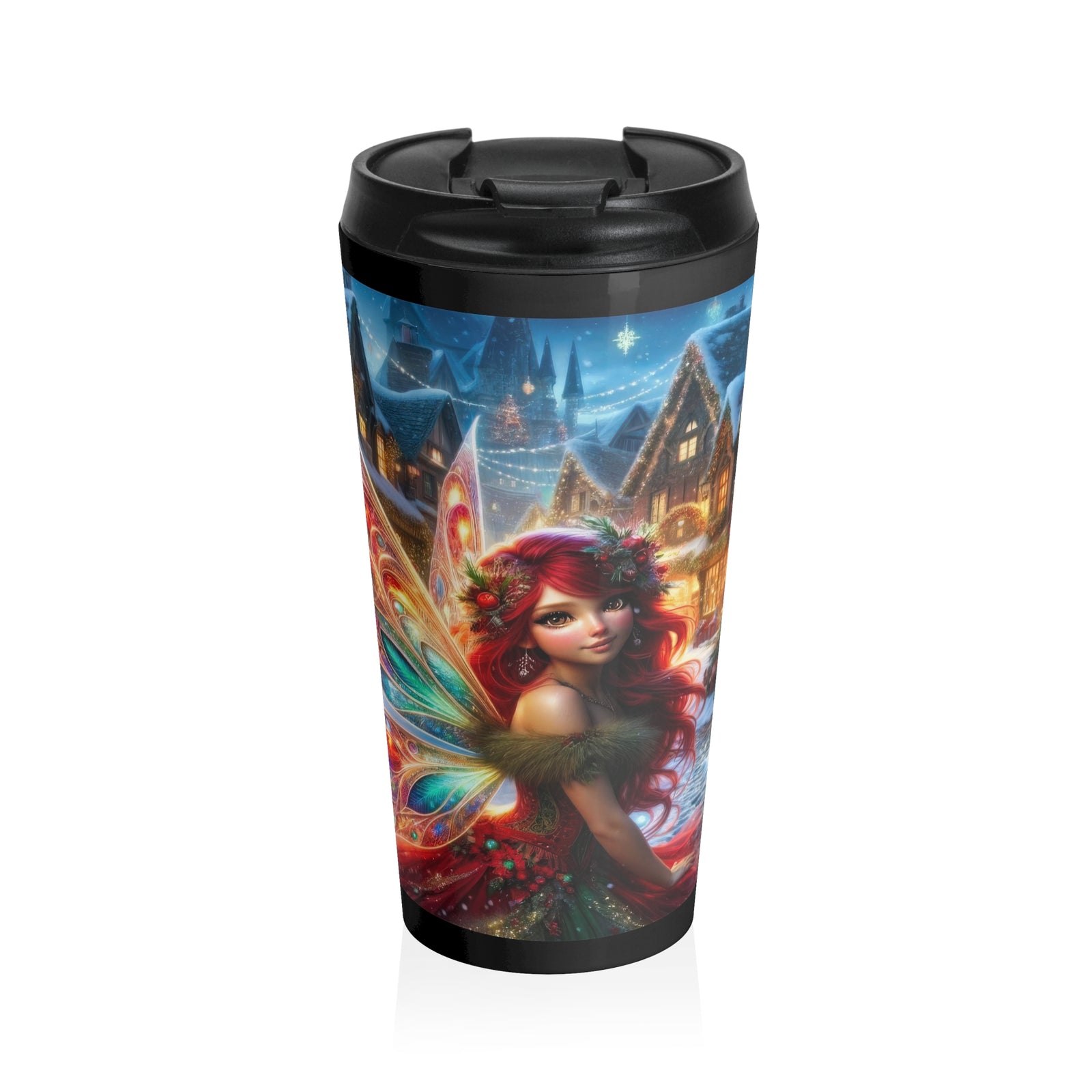 Enchanted Yuletide Seraph Travel Mug