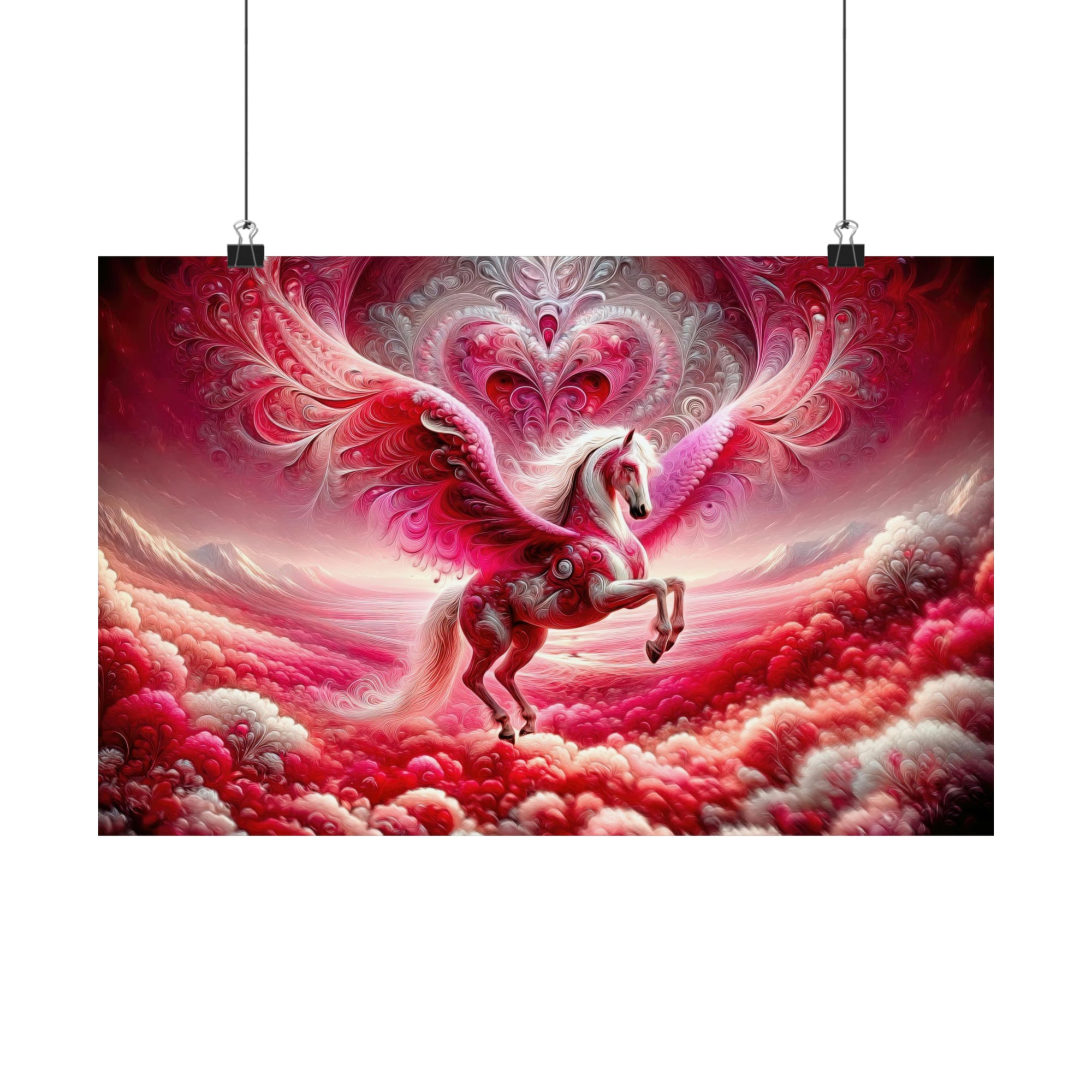 The Crimson Winged Pegasus Poster
