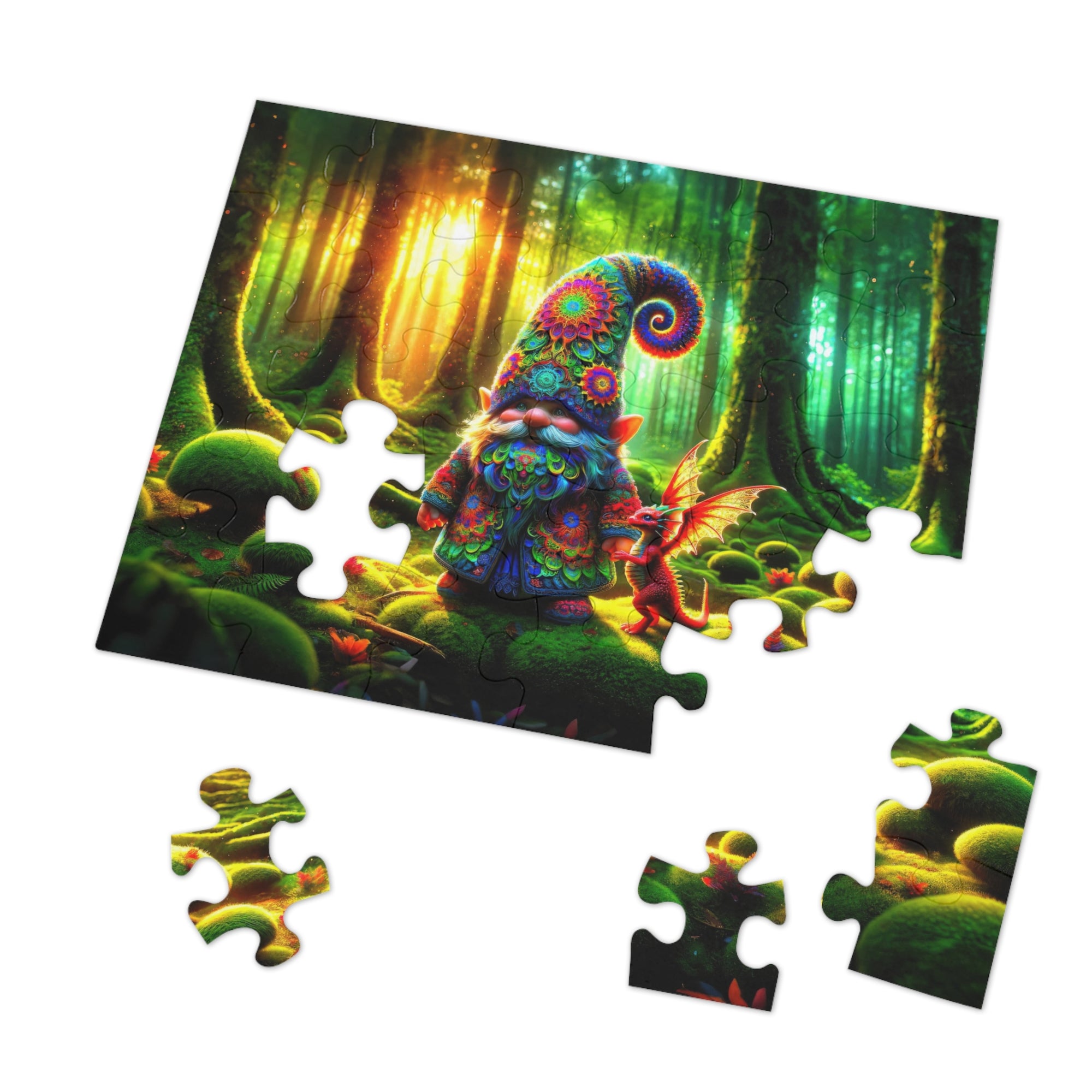 Puzzle Le matin du gnome dans les bois enchantés