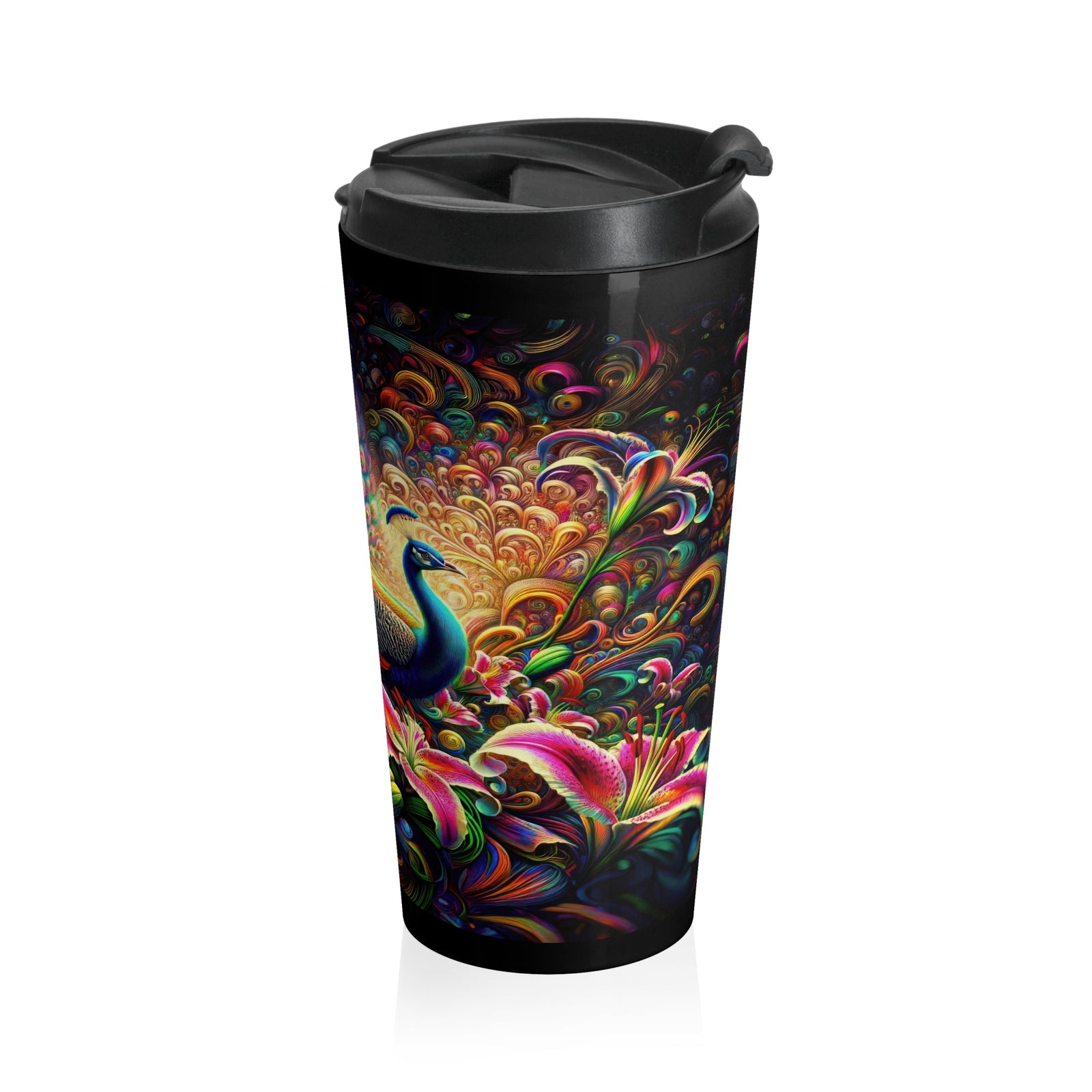 Fantasía de plumas de supernova Taza de viaje