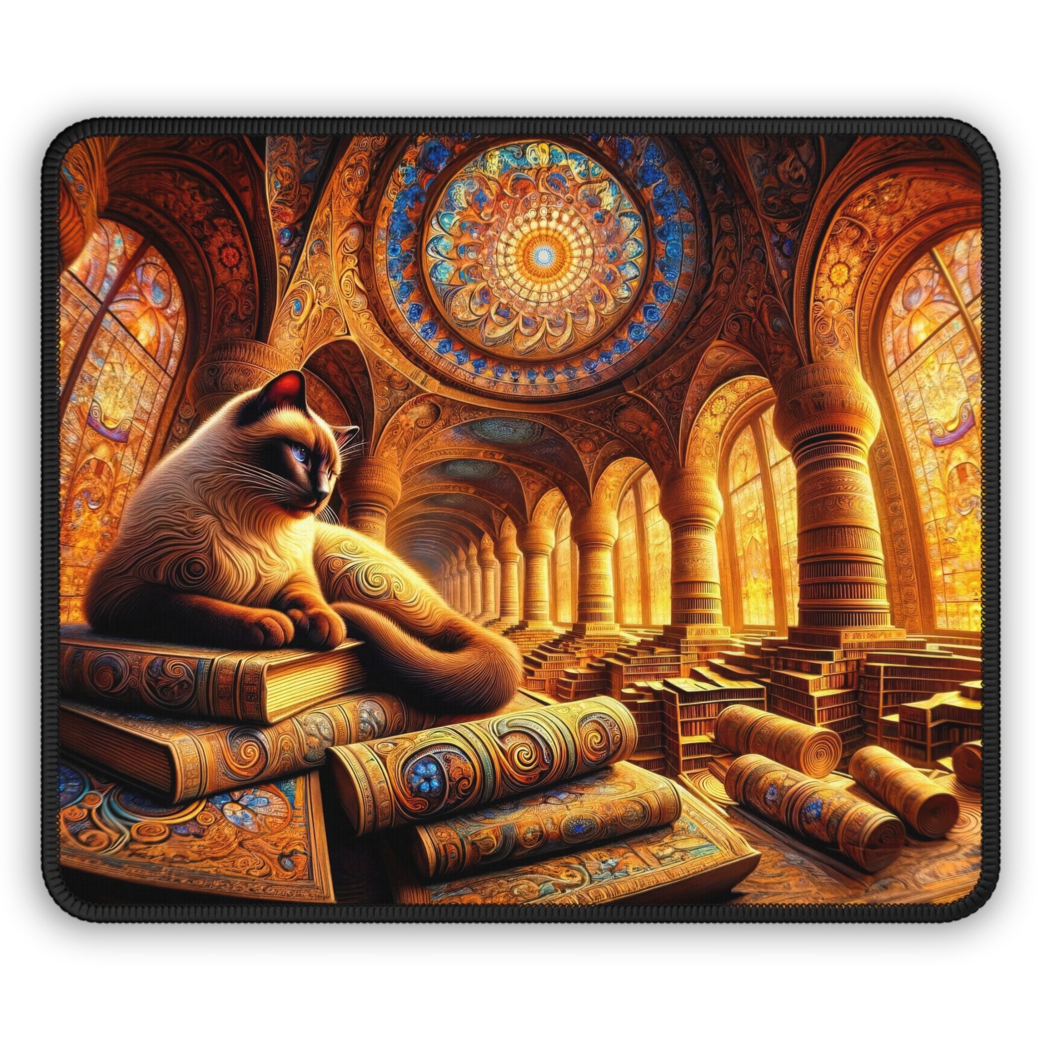 Tapis de souris de jeu Le chat aux yeux saphir