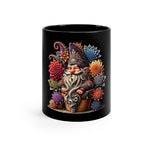 Taza negra The Mandala Flora Guardian de 11 oz