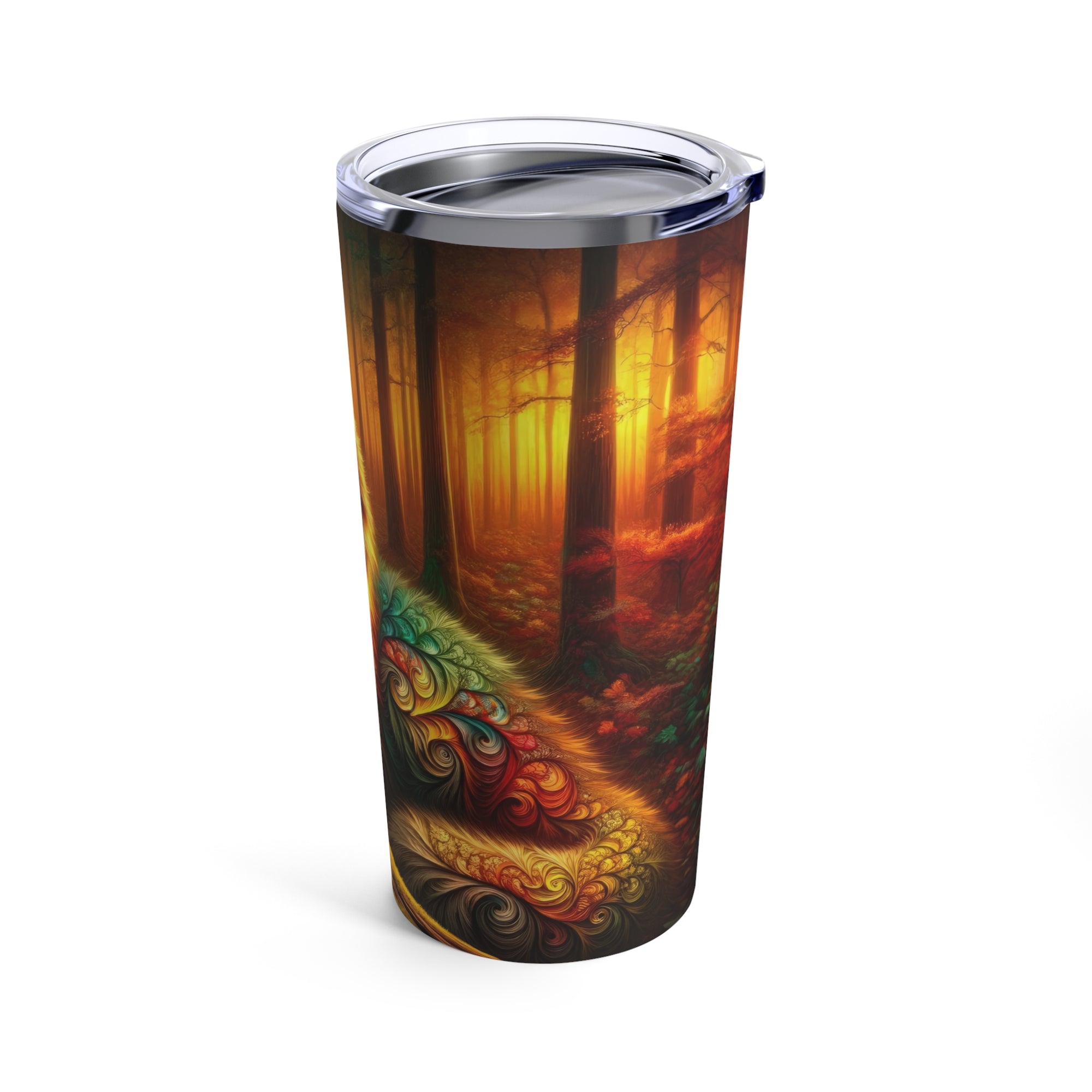 The Wolf Amidst Autumn's Embrace Tumbler 20oz