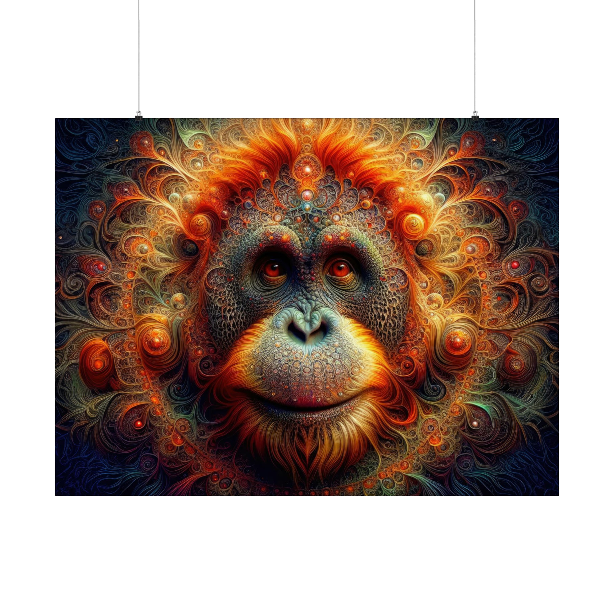 L'orang-outan fractal Poster