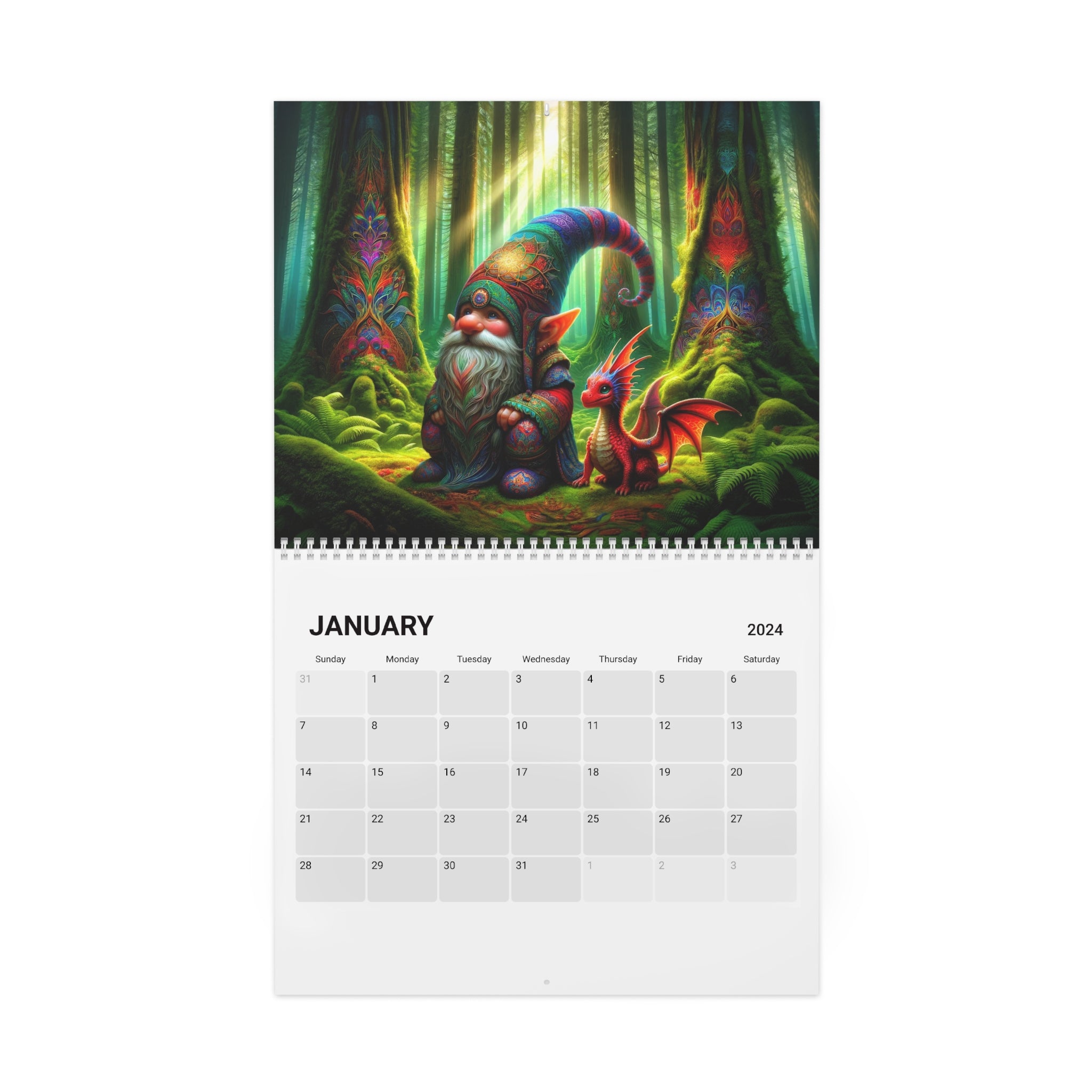 Gnomes of Dragon Grove Calendar (2024) V2