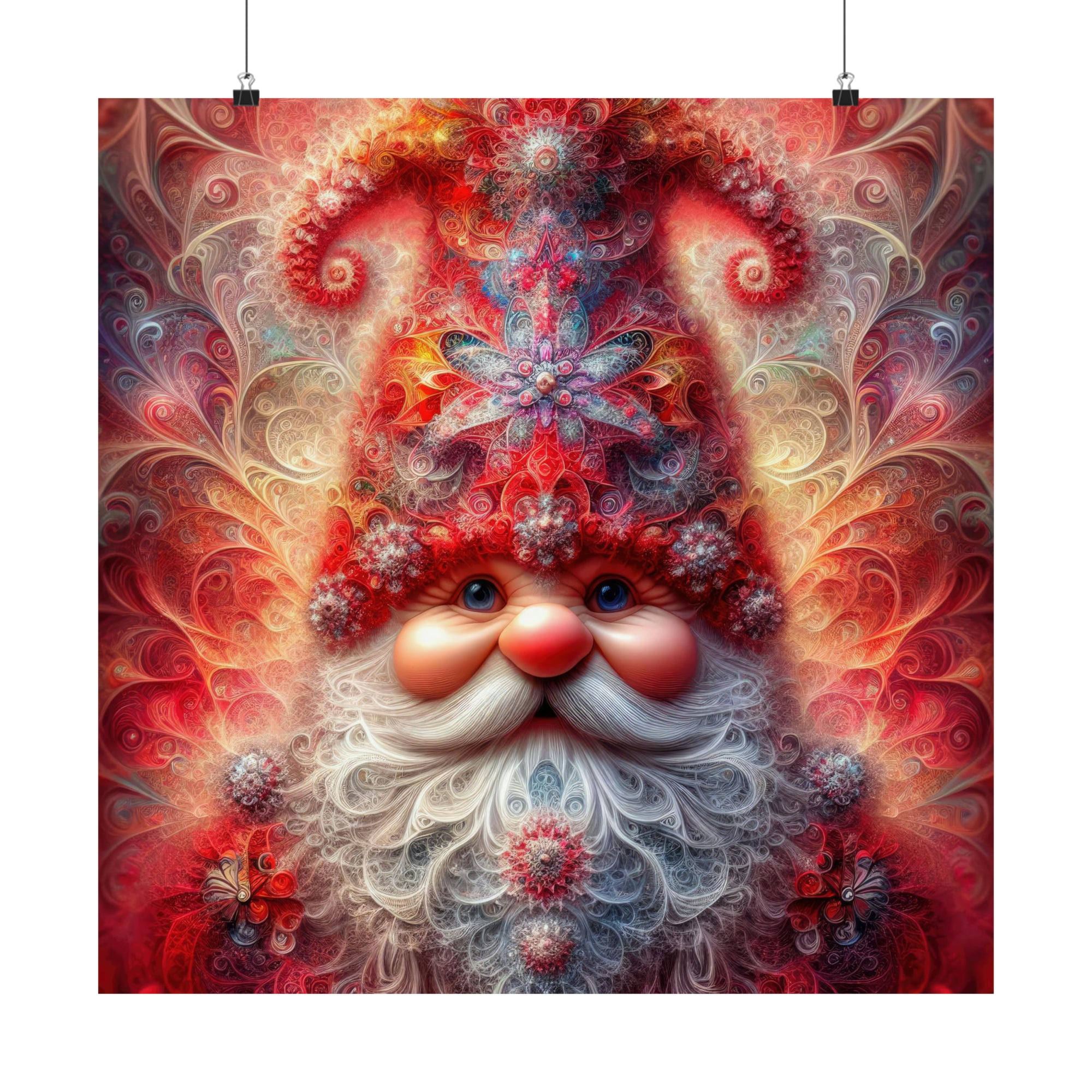 Póster Fractal Santo del invierno caprichoso