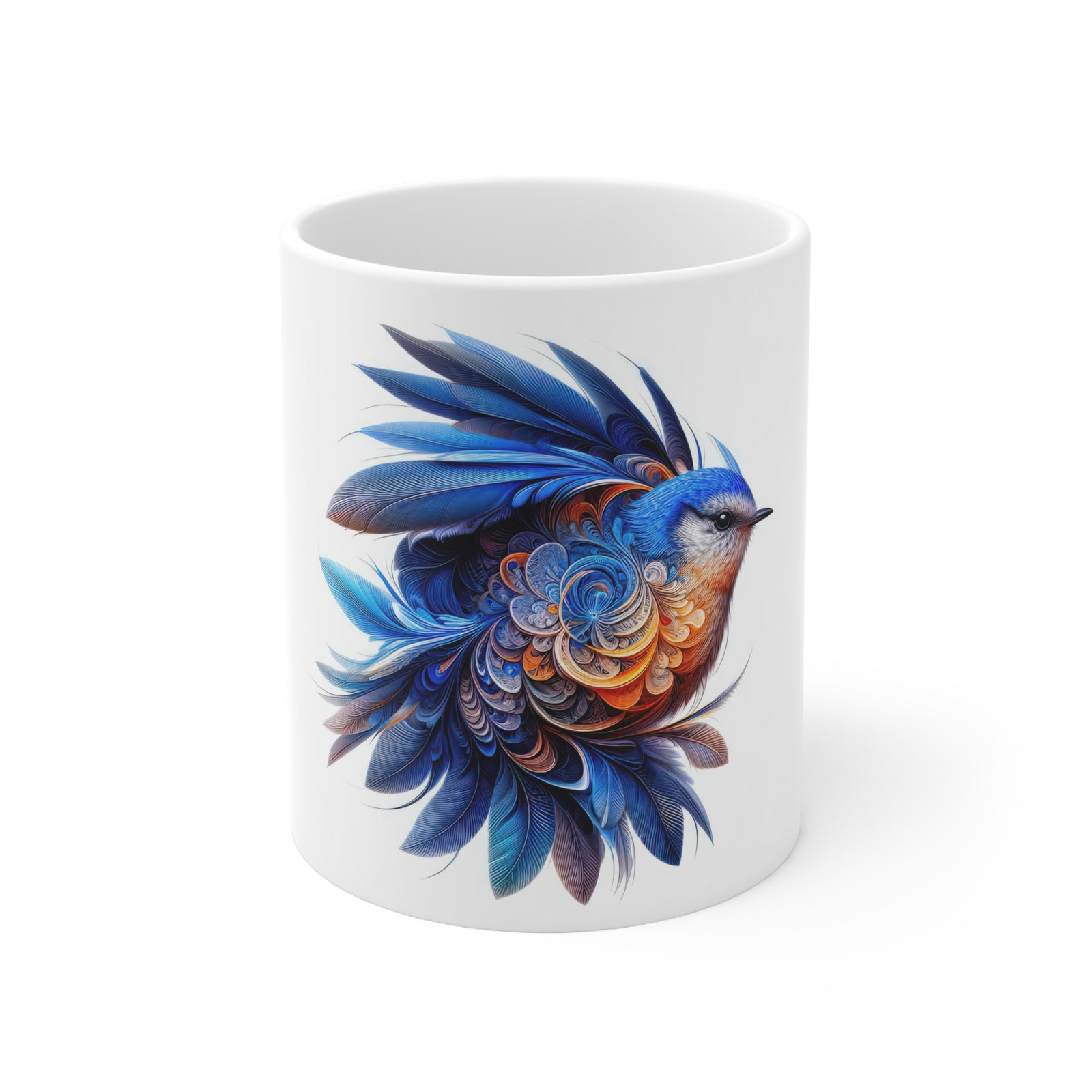 Whorls of Bluebird Wonder Ceramic Mug 11oz