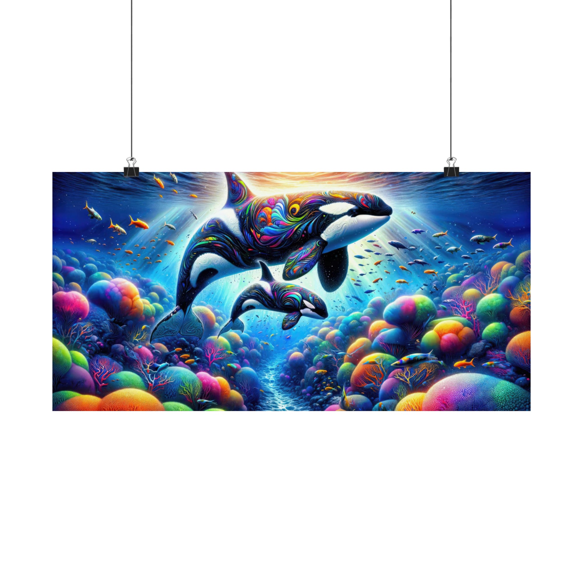 Berceuse des profondeurs lumineuses Poster