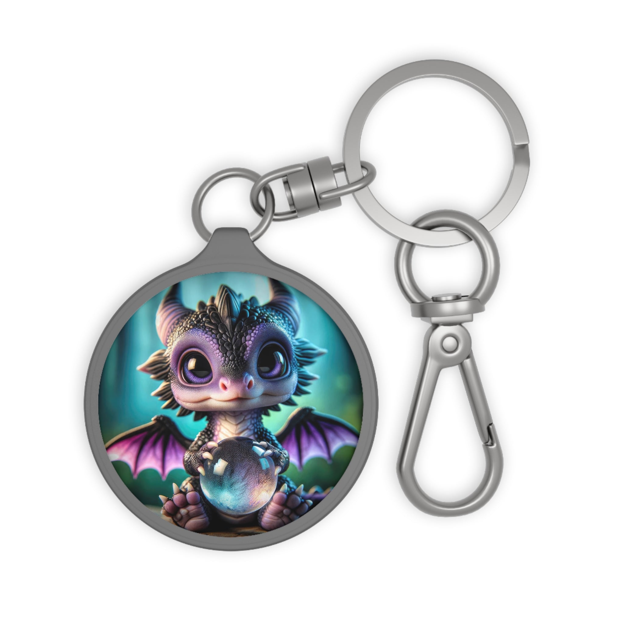 Whimsical Guardian of the Mystic Orb Keyring Tag