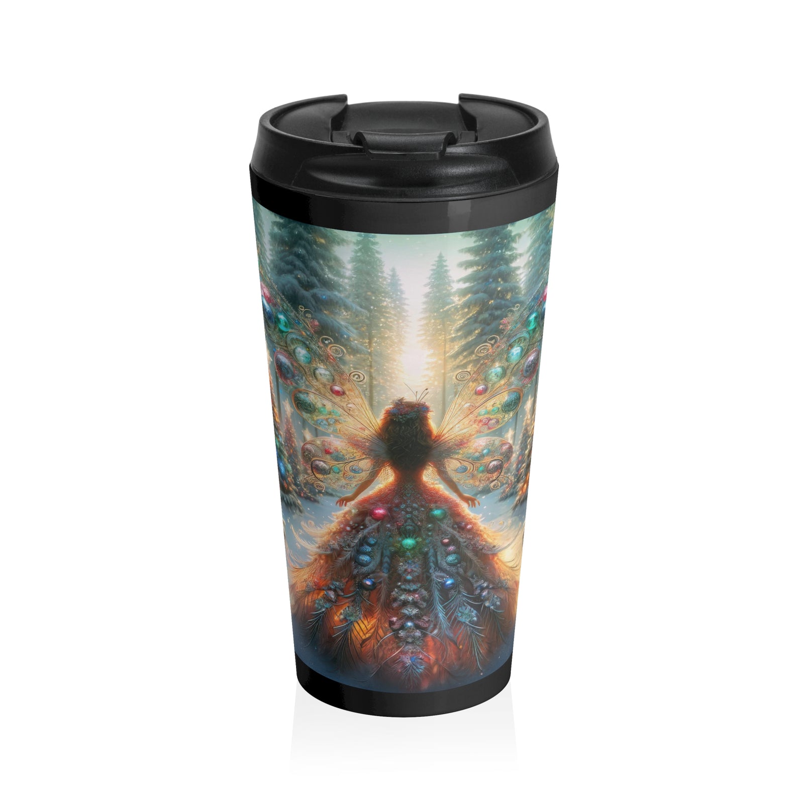 Enchantment of the Winter Solstice Fairy Travel Mug