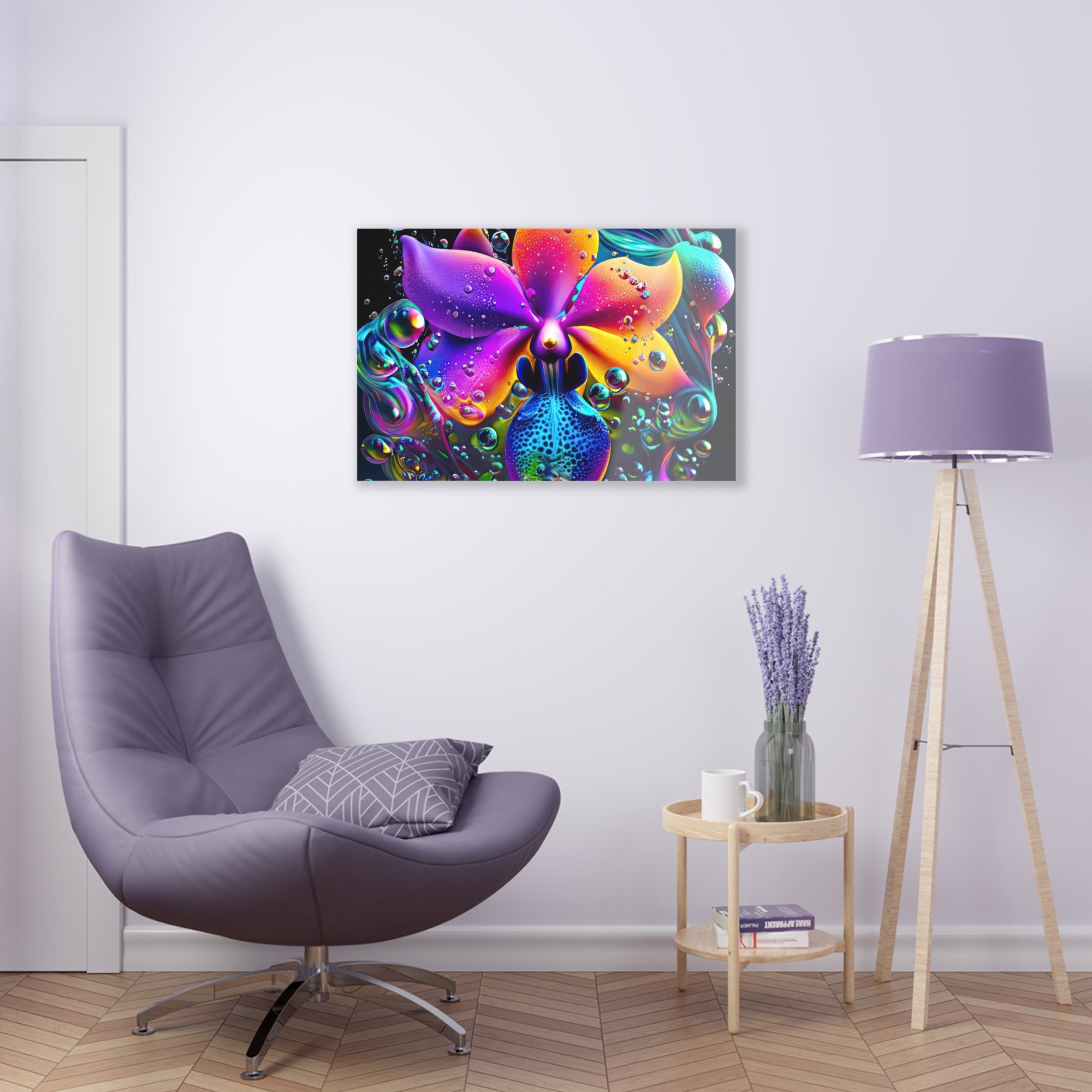 A Splash Of Orchid With A Twist Acrylic Print