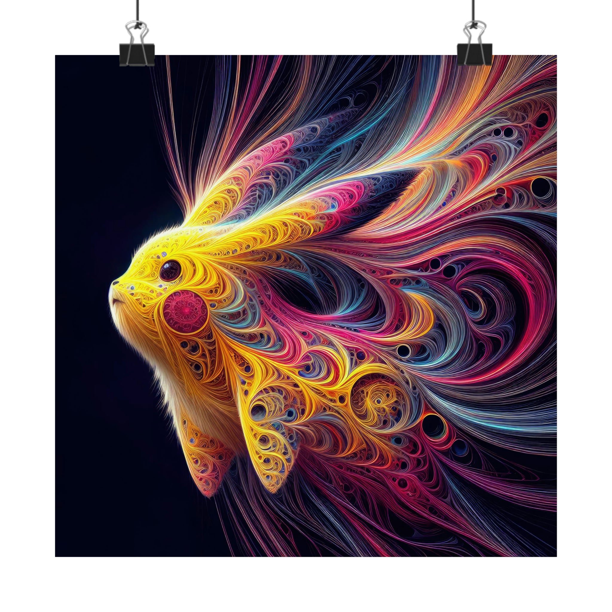 Pika Fractal Twist Poster