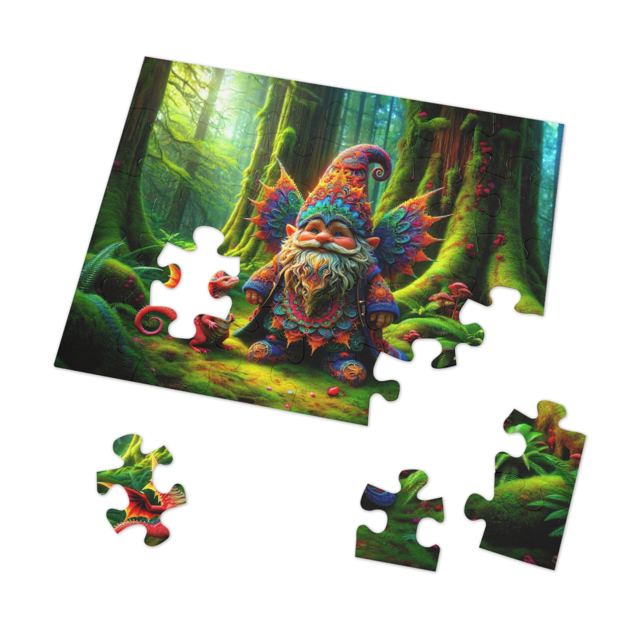 Puzzle El mentor místico del bosque fractal