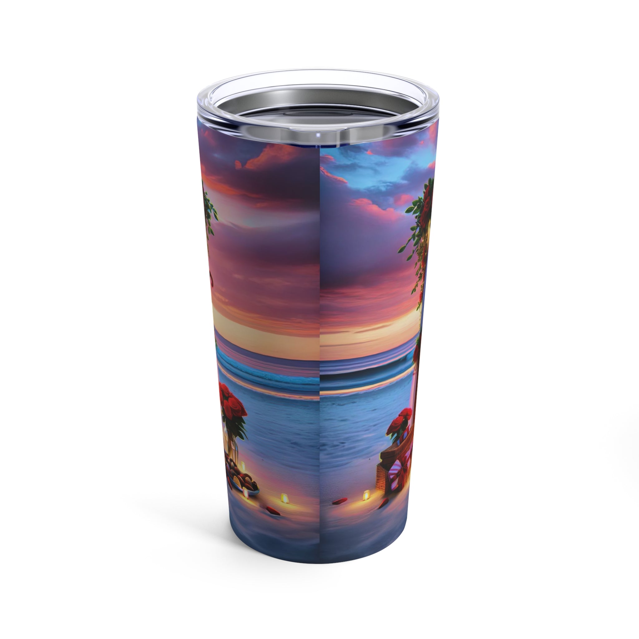 Un vaso de compromiso caprichoso junto a la playa, 20 oz