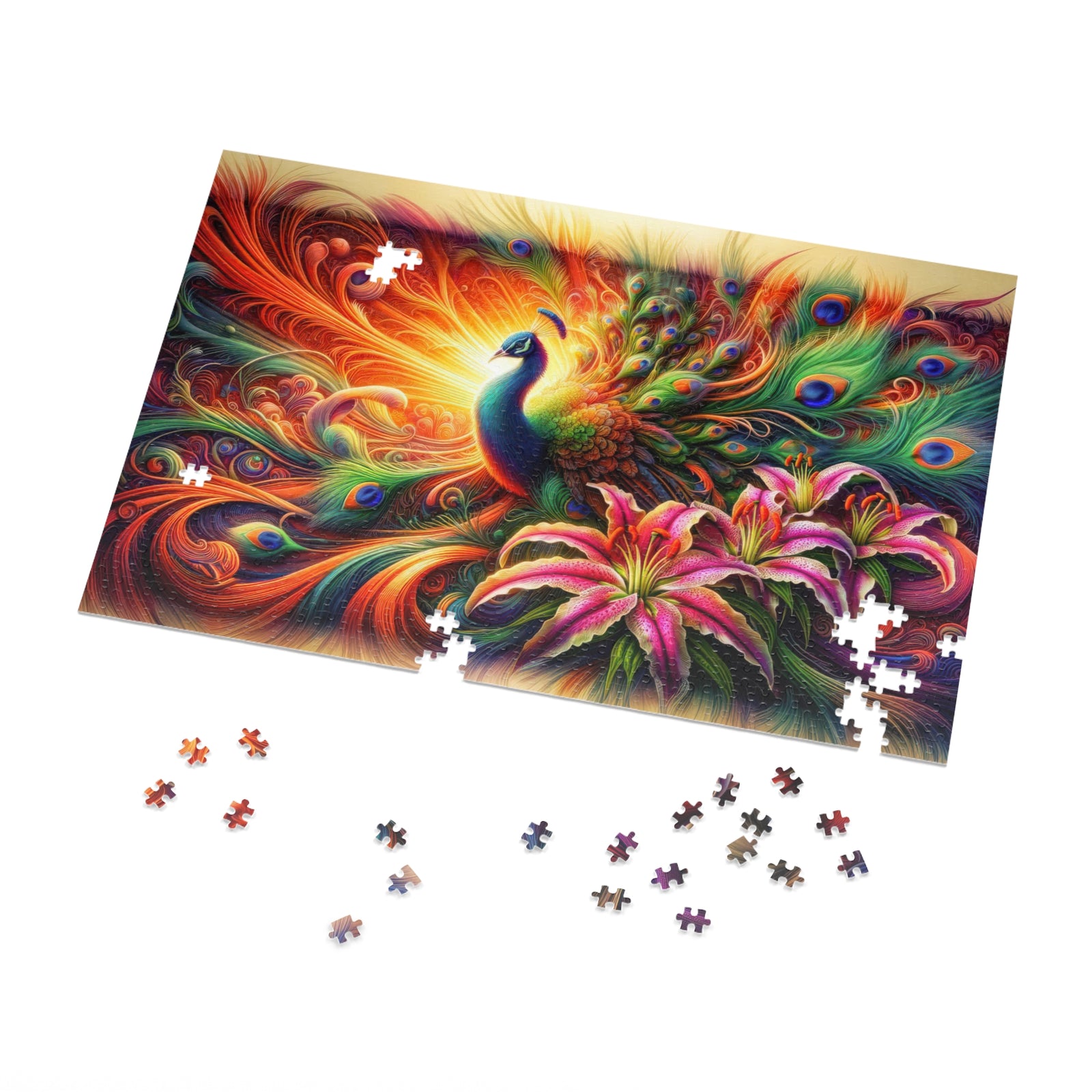 Quantum Quill Cascade Jigsaw Puzzle