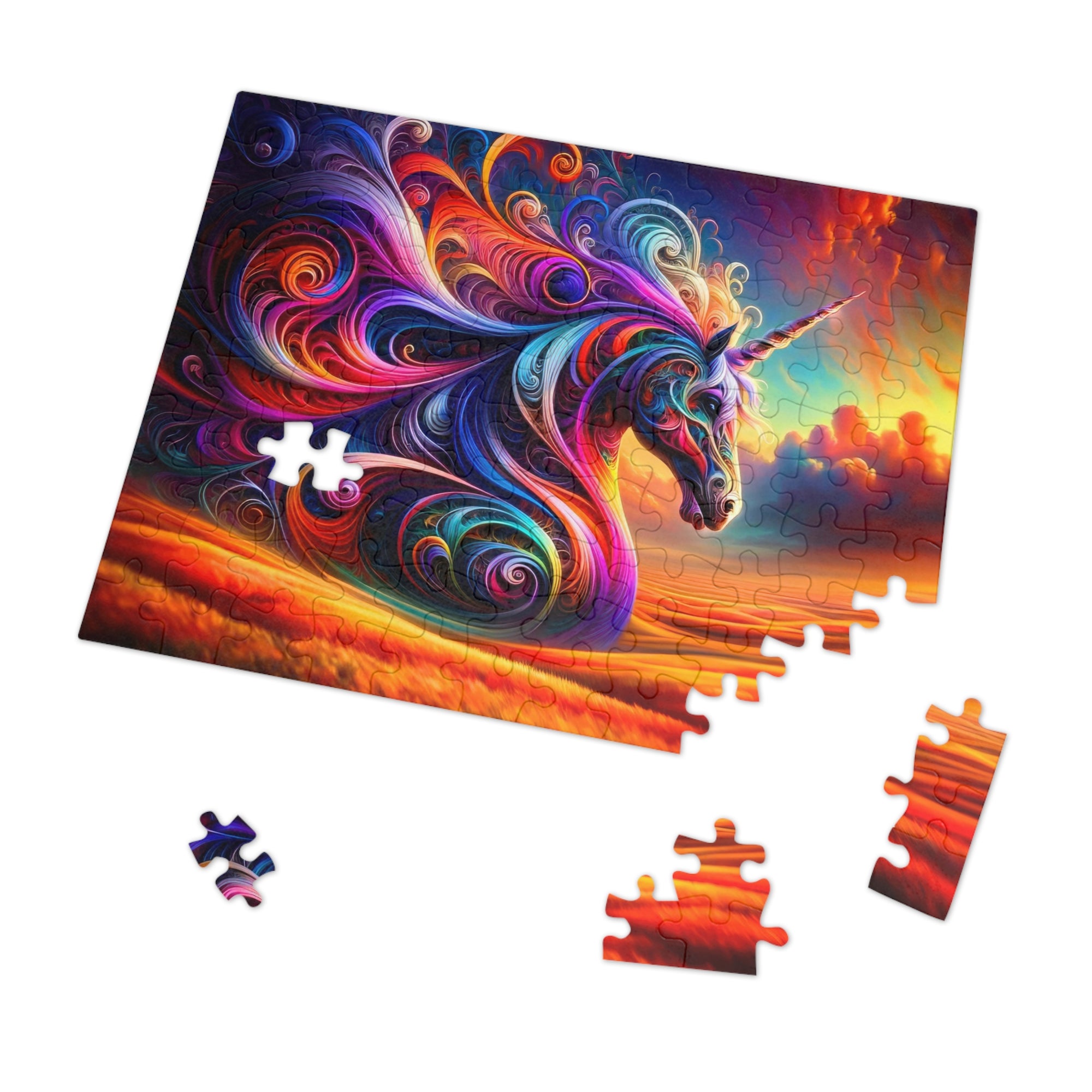 The Chromatic Chronicles of a Celestial Steed Jigsaw Puzzle