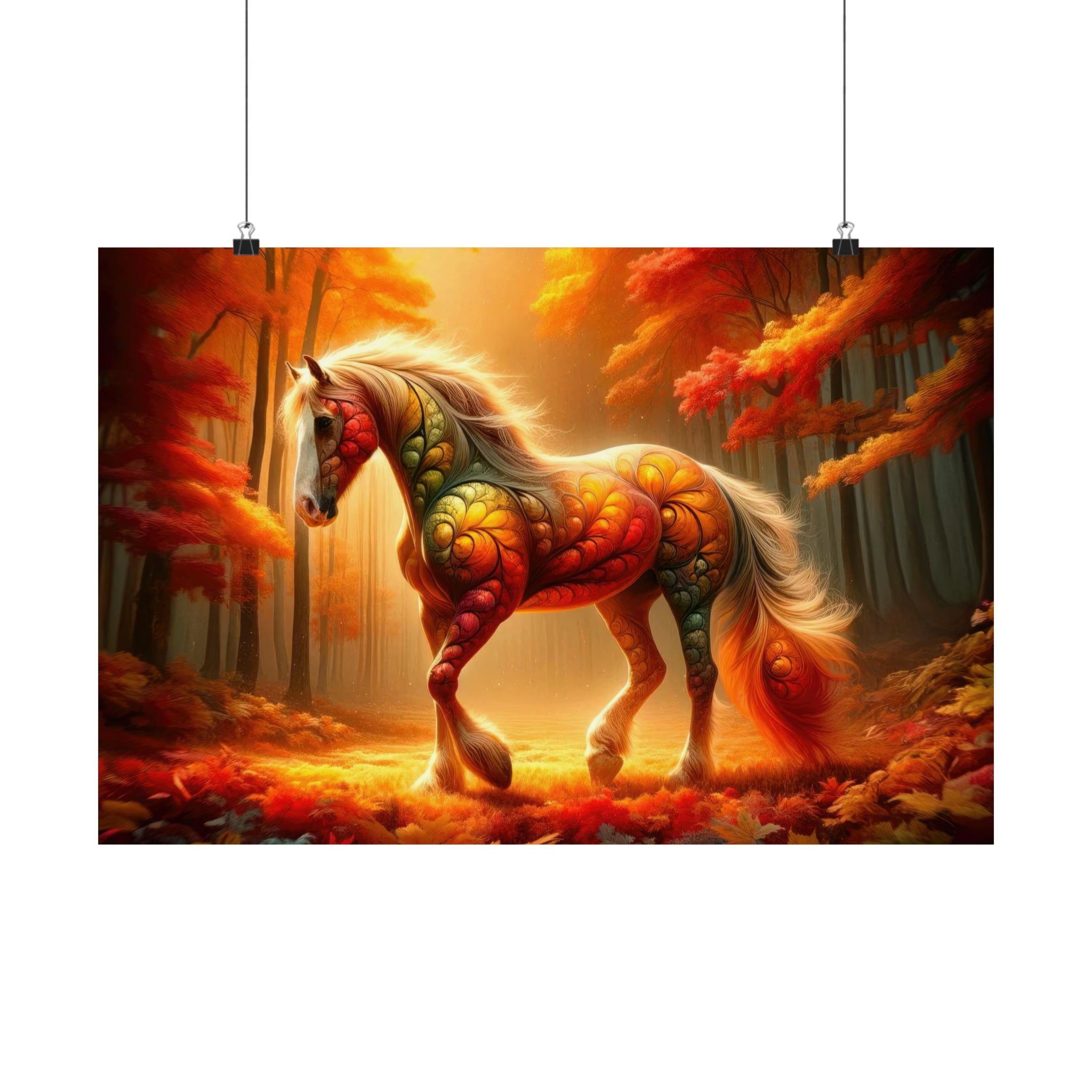 Autumn's Enchanted Steed Poster