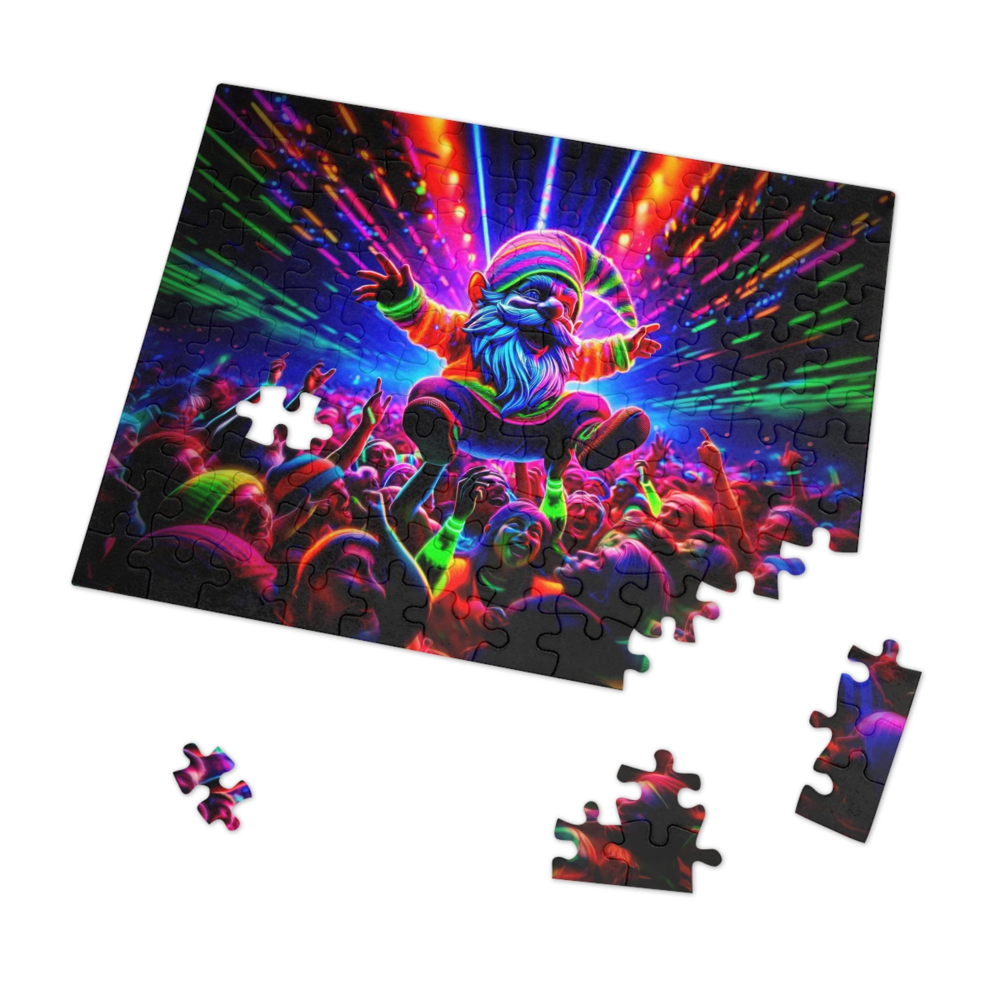 Underground Rave Gnome Jigsaw Puzzle