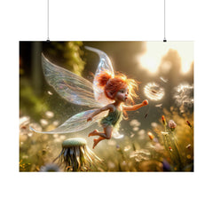 The Delicate Dance of the Dandelion Fae Poster