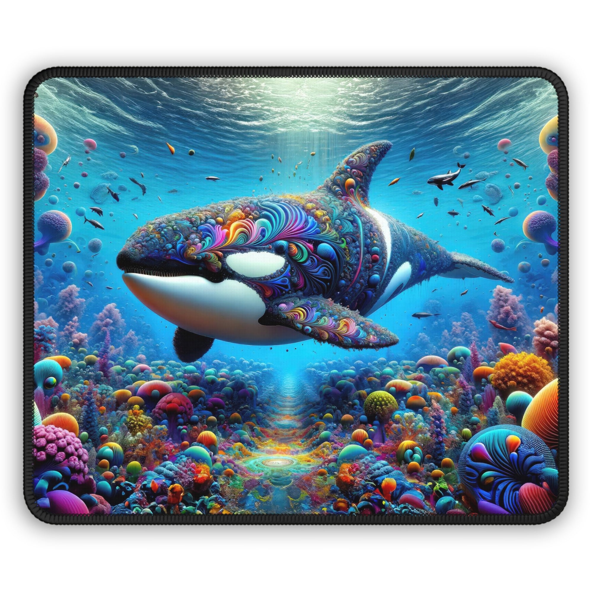 Orca Odyssey dans le tapis de souris de jeu Coral Cosmos
