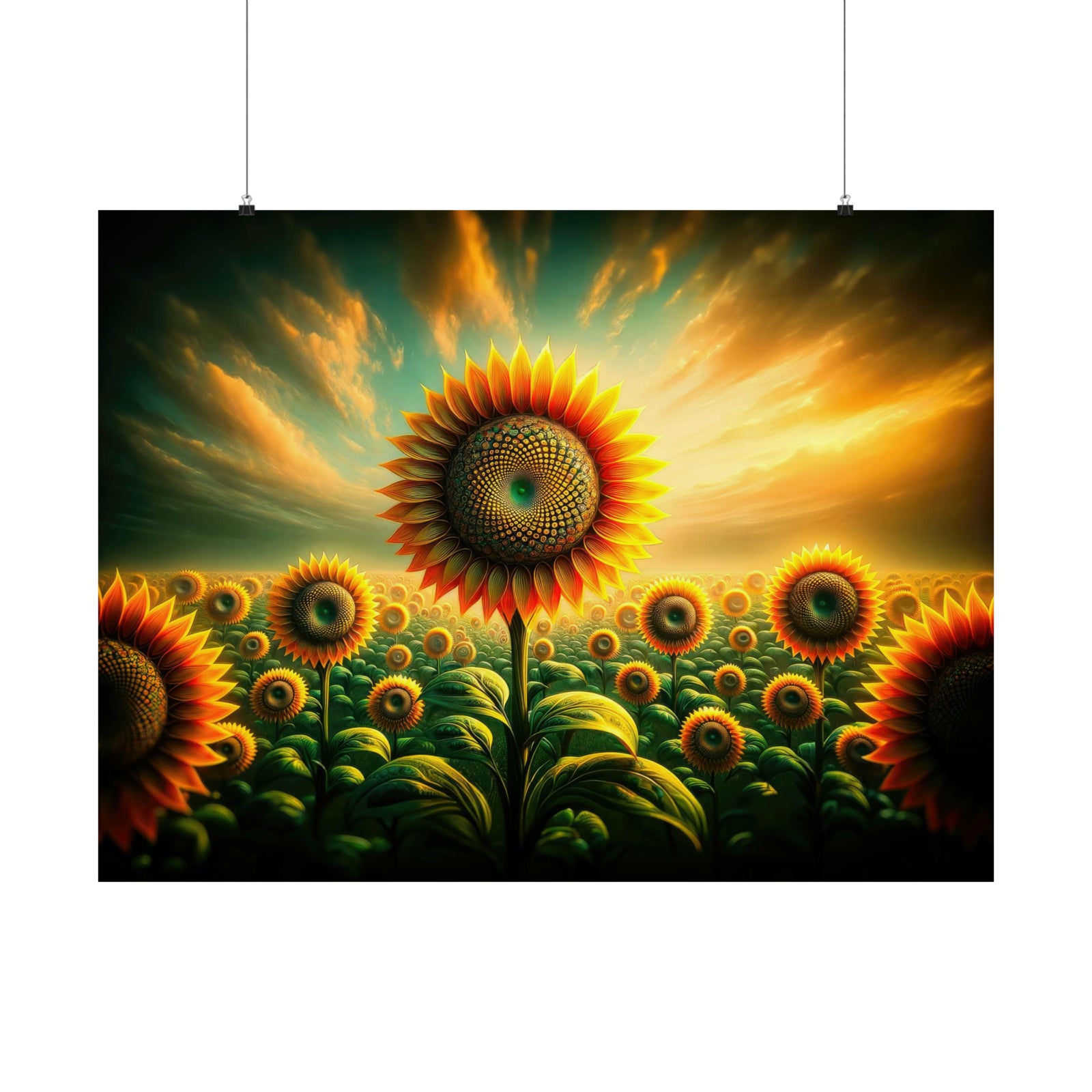 Kaléidoscope de la flore solaire Poster
