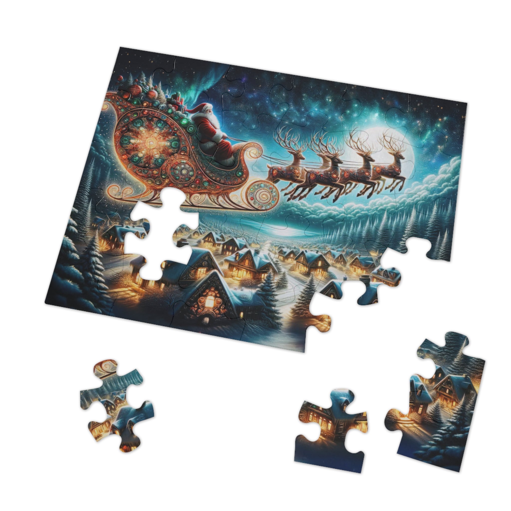 Puzzle Une promenade en traîneau céleste