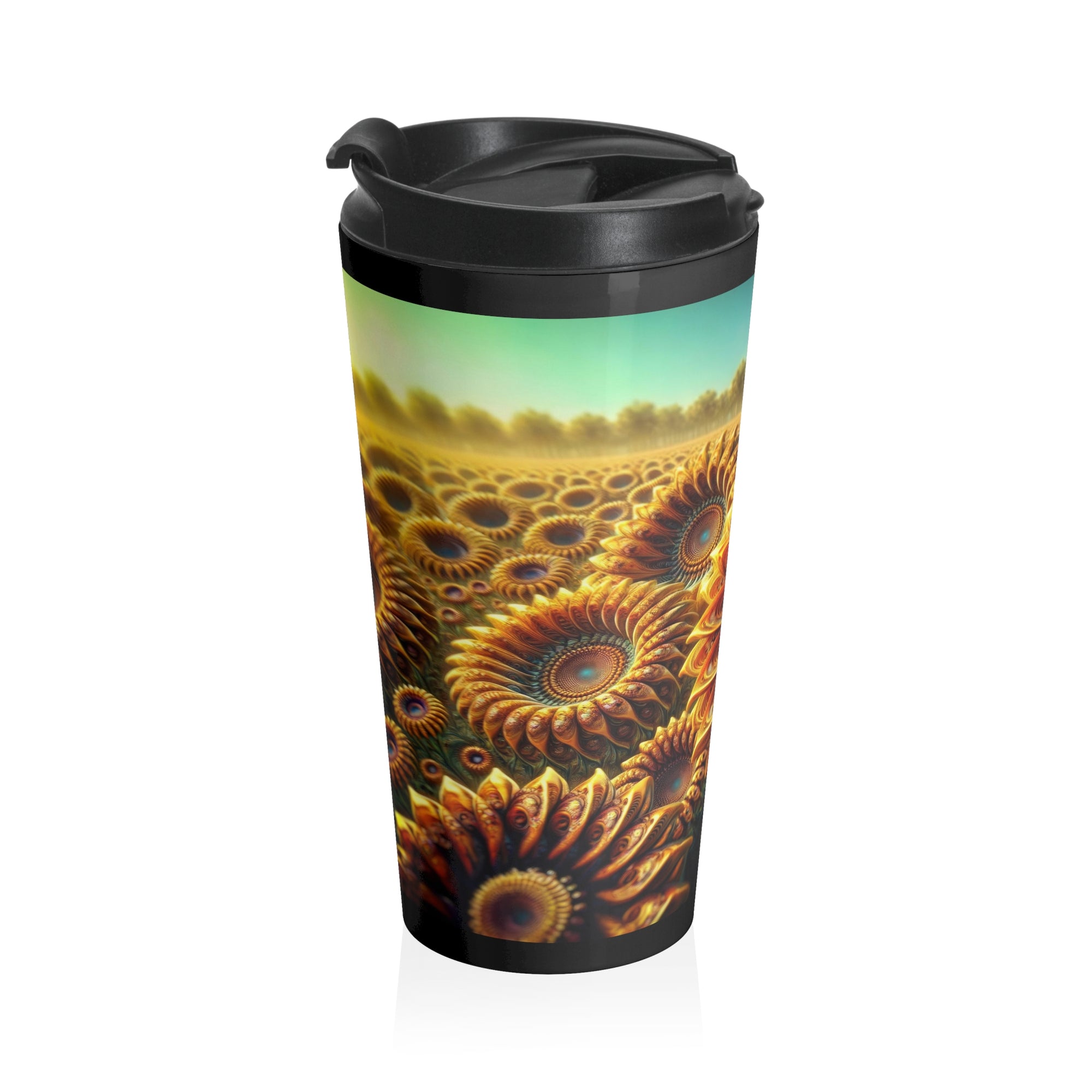 Fractal de floración infinita Taza de viaje