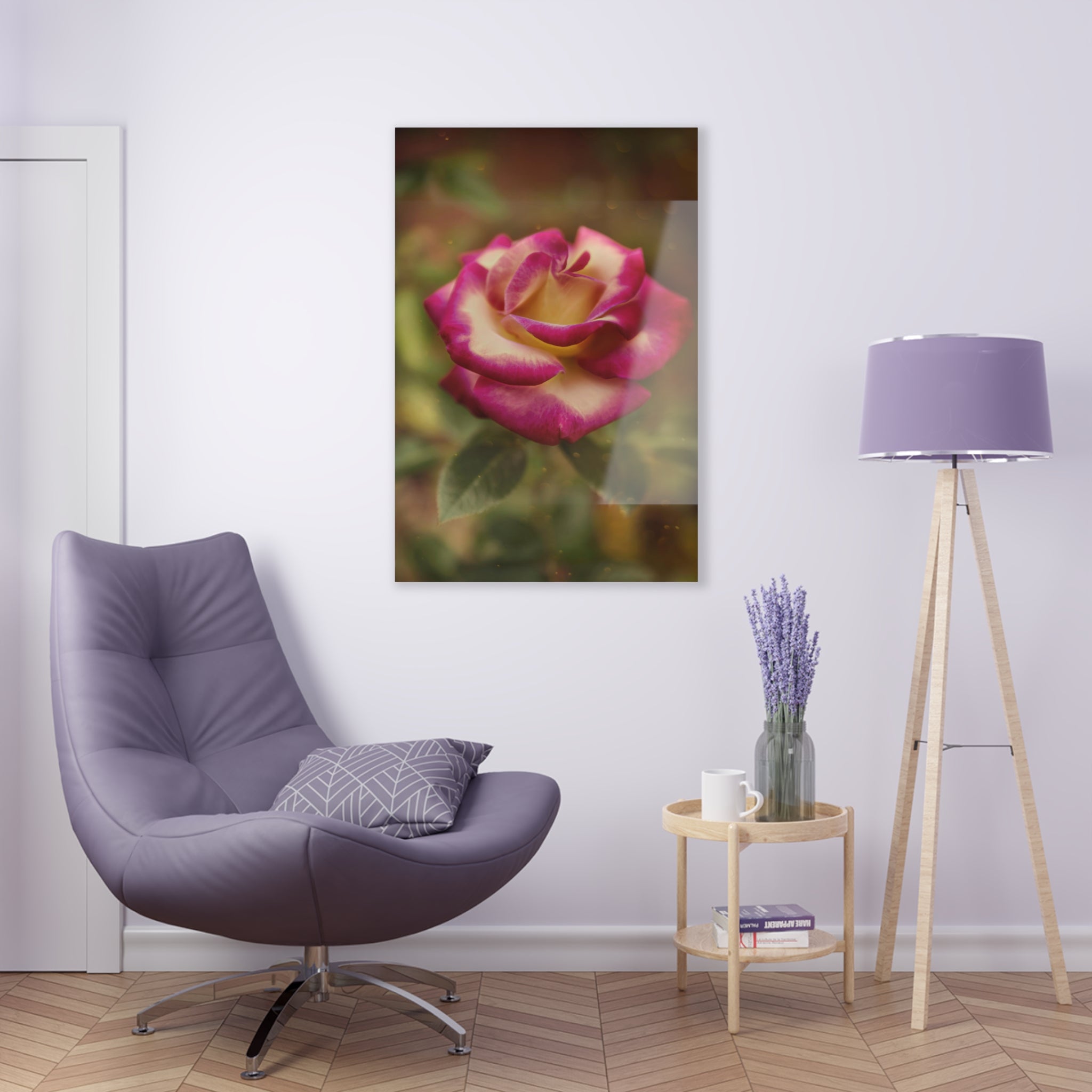 Impression sur Acrylique sur Acrylique Rose d'octobre