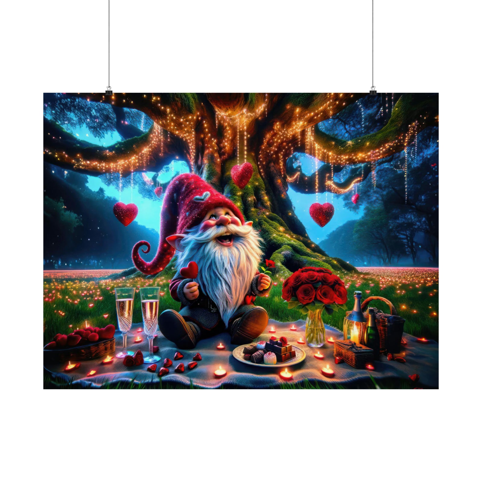 Valentine's with the Whimsical Forest Gnome Poster
