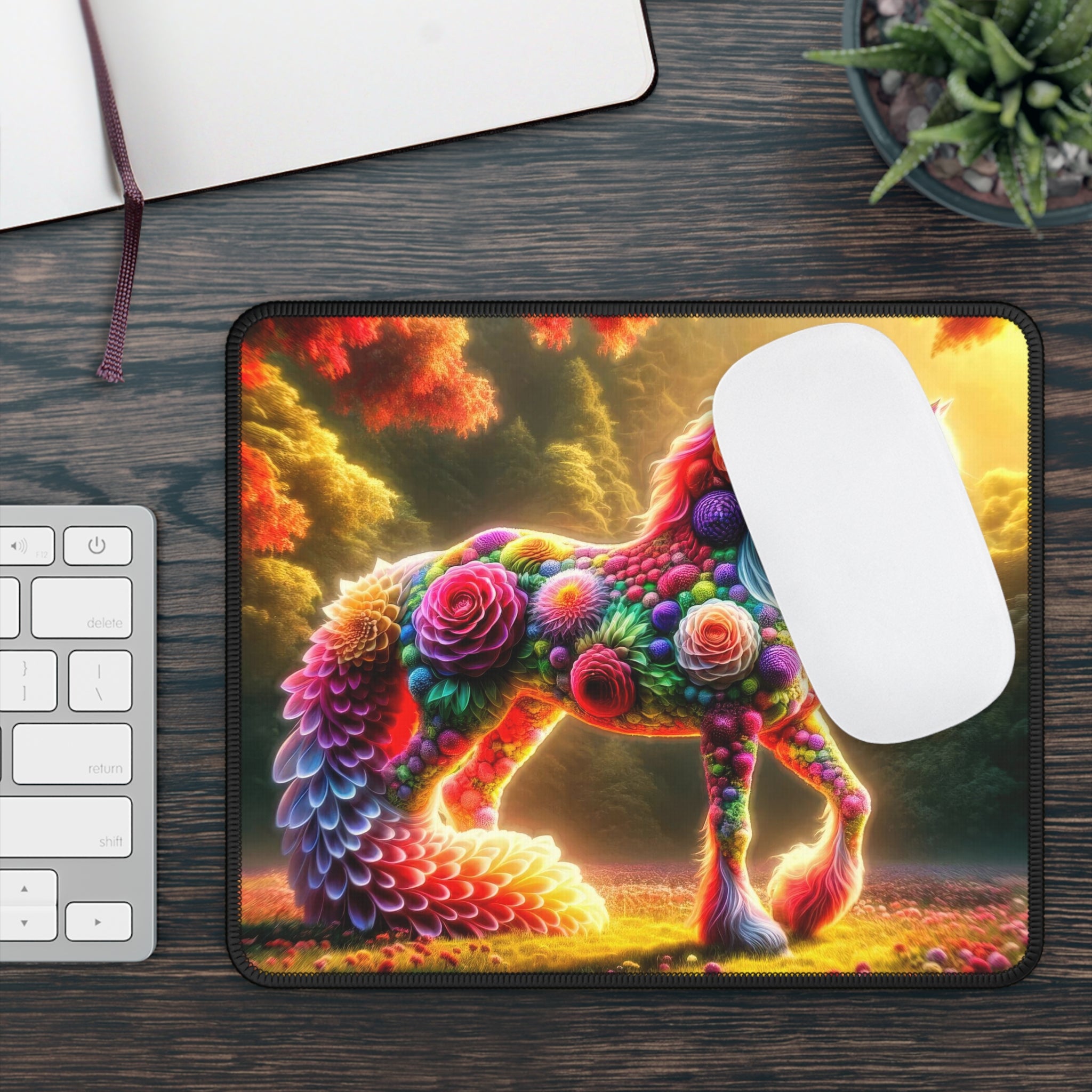 Bouquet with Hooves Gaming Mouse Pad