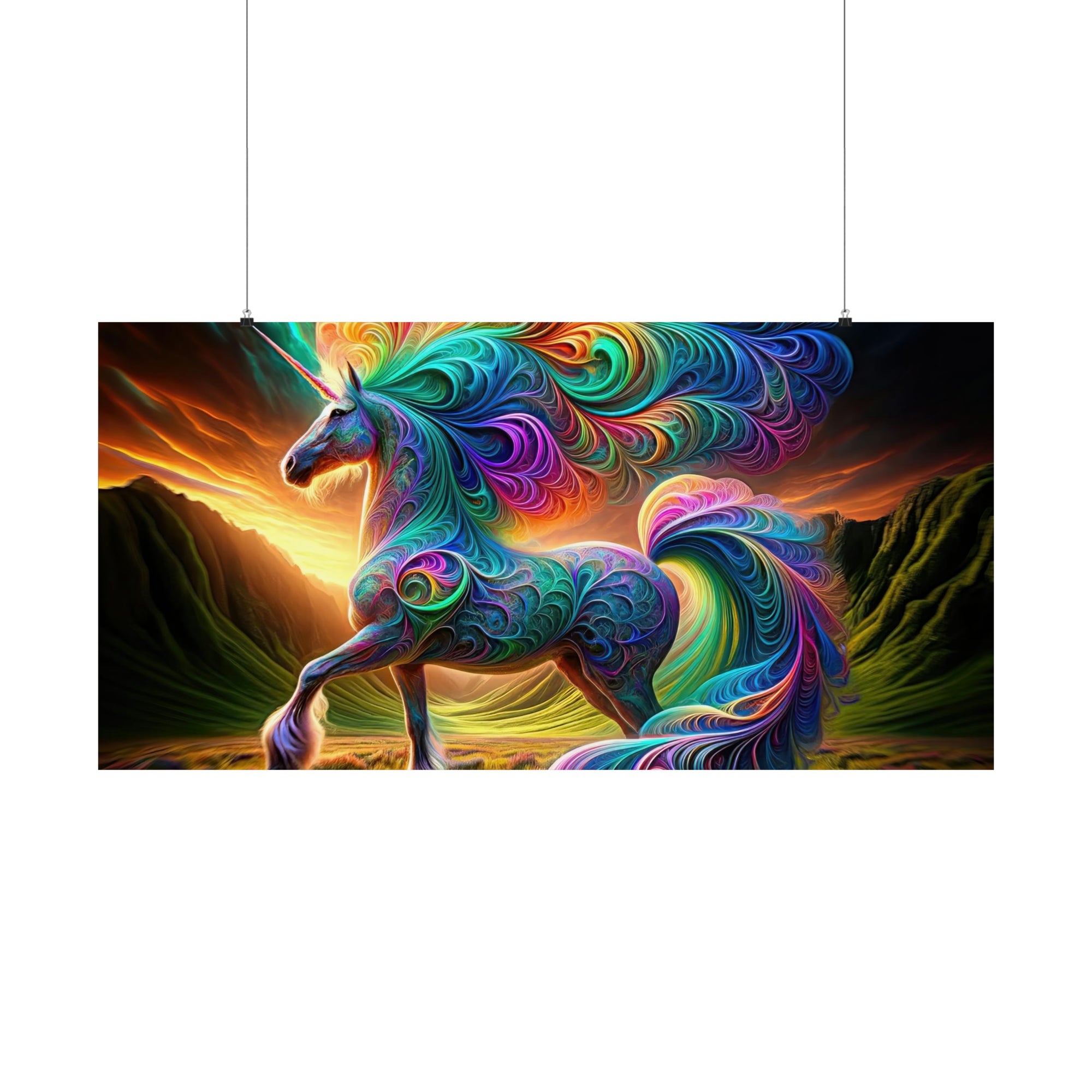 The Fractal Unicorn Poster