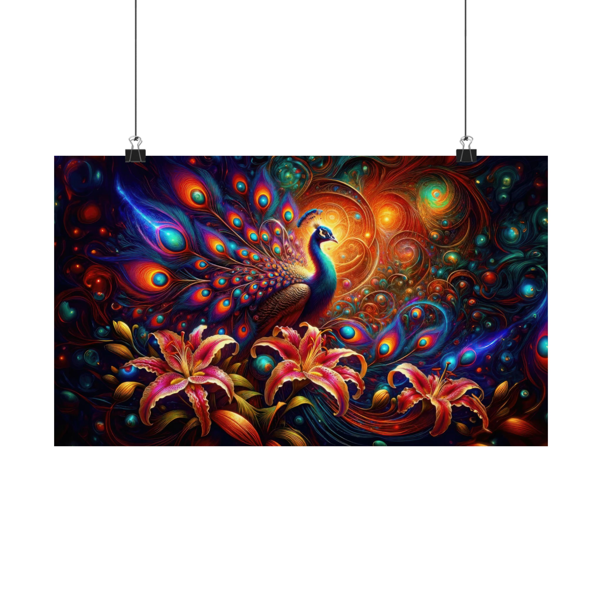 Peacock Galaxy Gala Poster