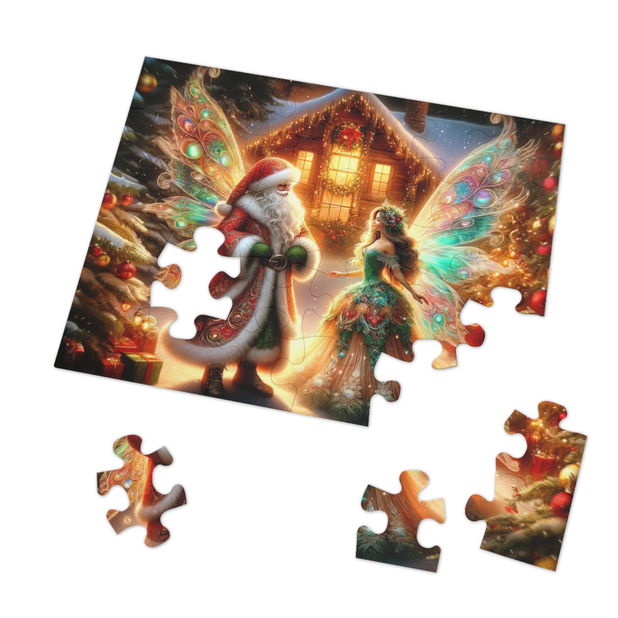 Puzzle Un conte de fées de givre et de paillettes