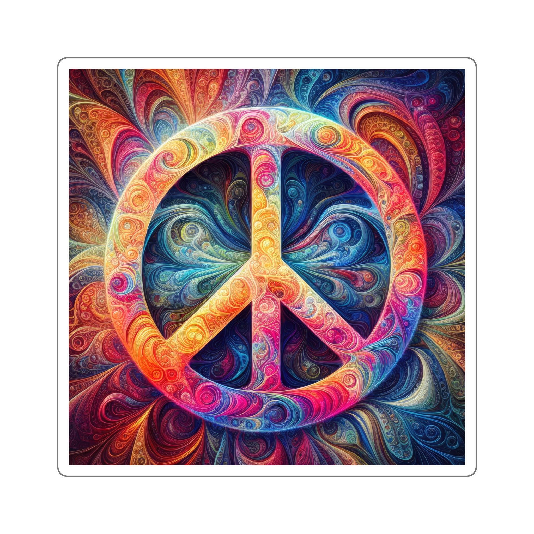 Kaleidoscopic Peace Stickers – Unfocussed Photography & Art