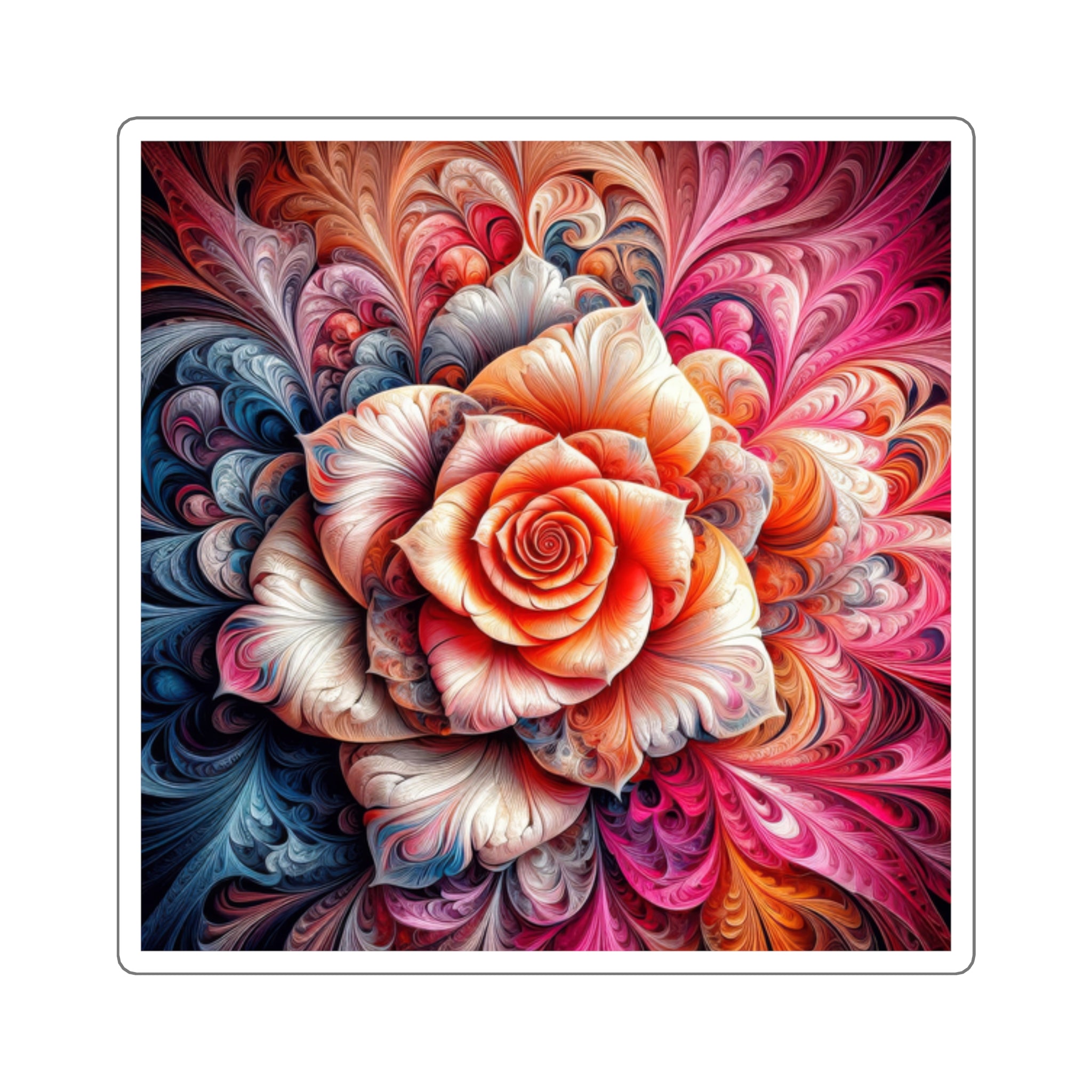 Autocollants La Rose des Verticilles Infinies