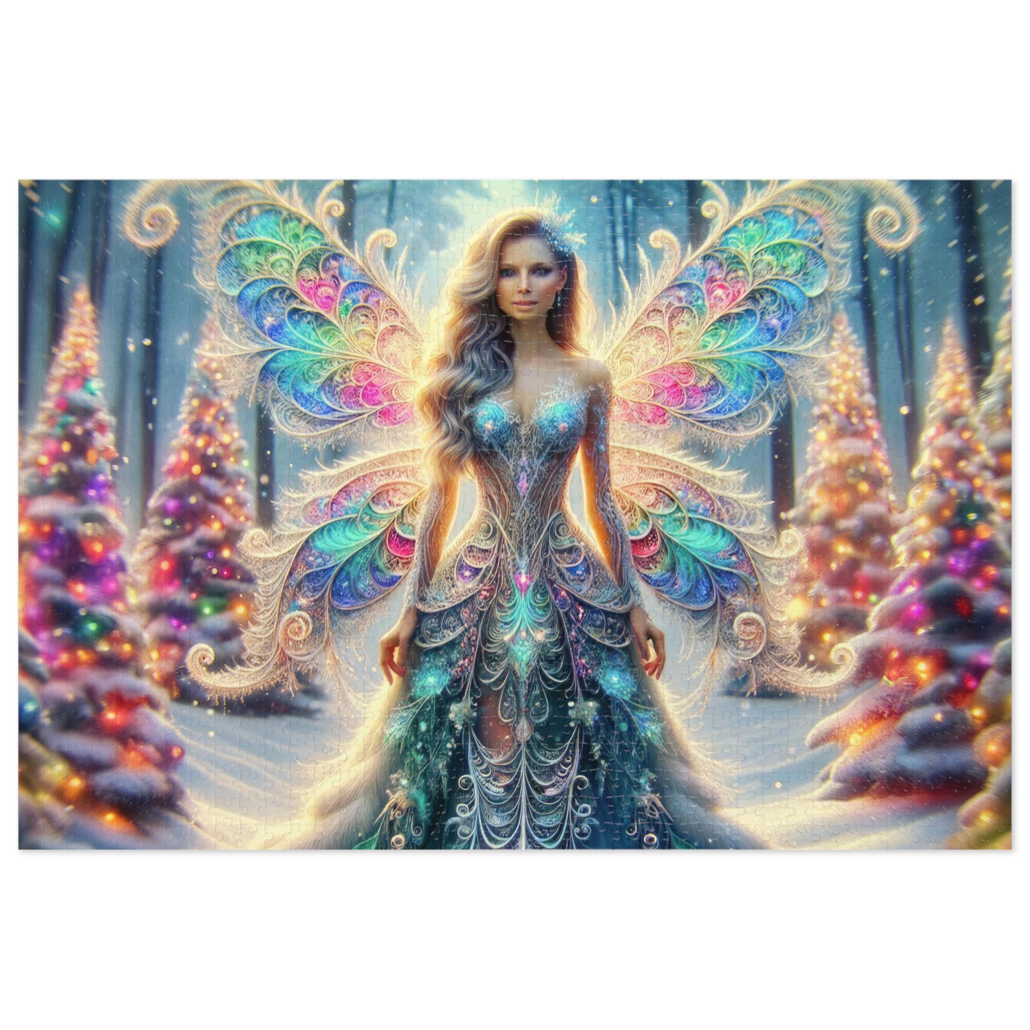 Enchanted Fractal Frost Jigsaw Puzzle