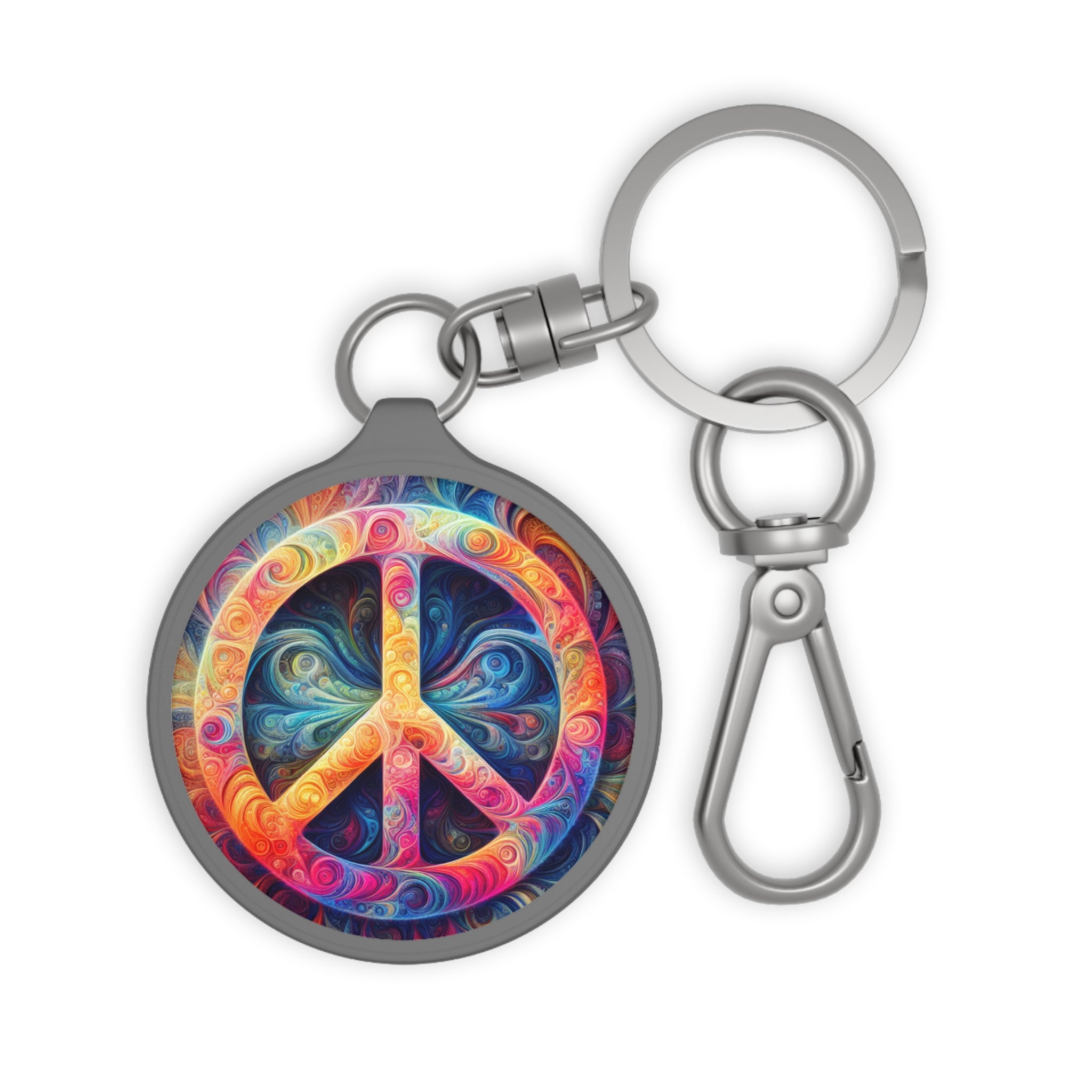 Kaleidoscopic Peace Keyring Tag
